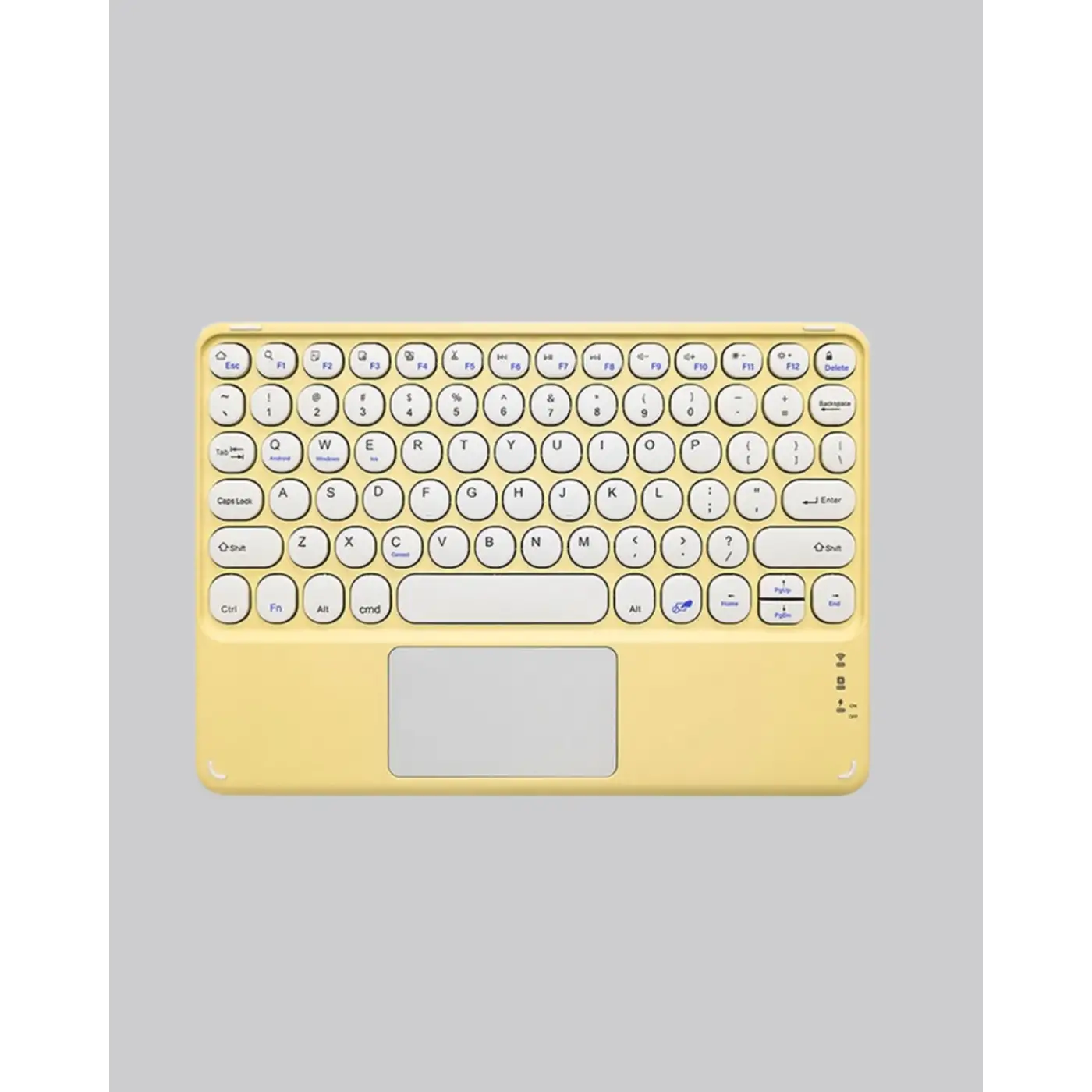 Bluetooth Klavye – Kablosuz, Sessiz Tuşlu, Android iOS Windows Uyumlu, Kompakt Taşınabilir Tasarım