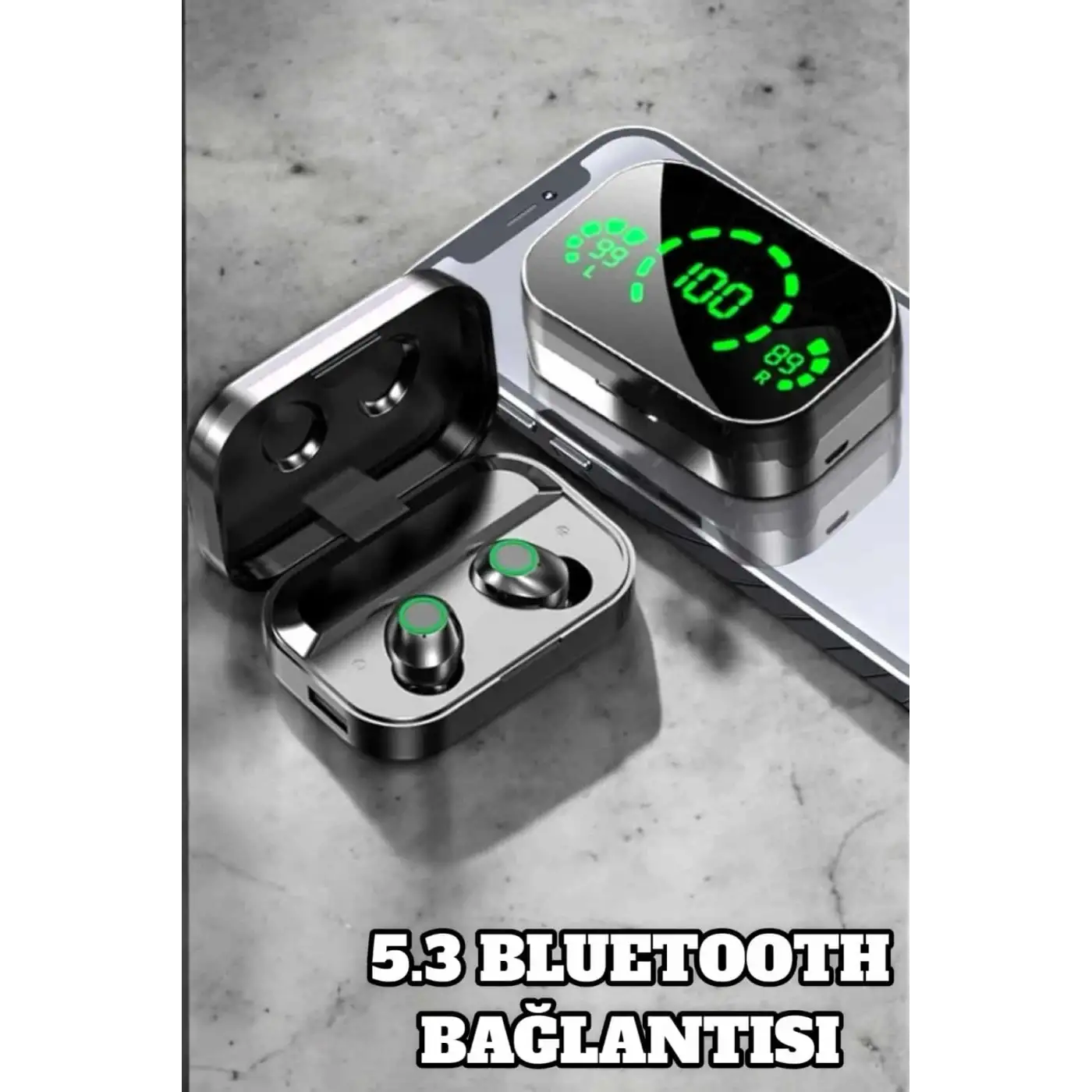 Bluetooth Kulaklık Çift Telefon Desteği ve Suya Dayanıklı Powerbankli