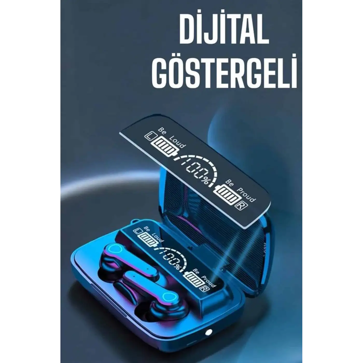 Bluetooth Kulaklık Dijital Göstergeli Kablosuz Uzun Pil Ömrü