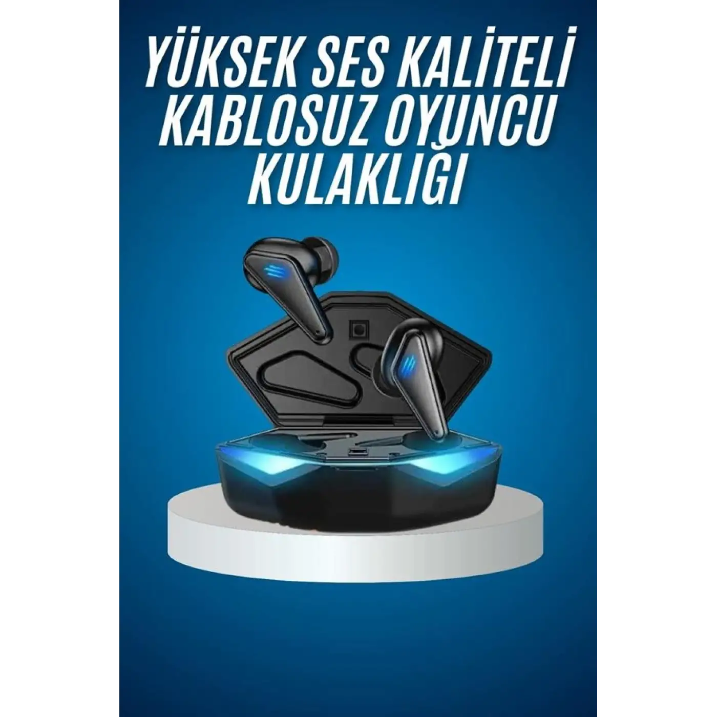 Bluetooth Kulaklık Oyuncu Kulaklığı RGB Işıklı Oyunlarda Düşük Gecikme
