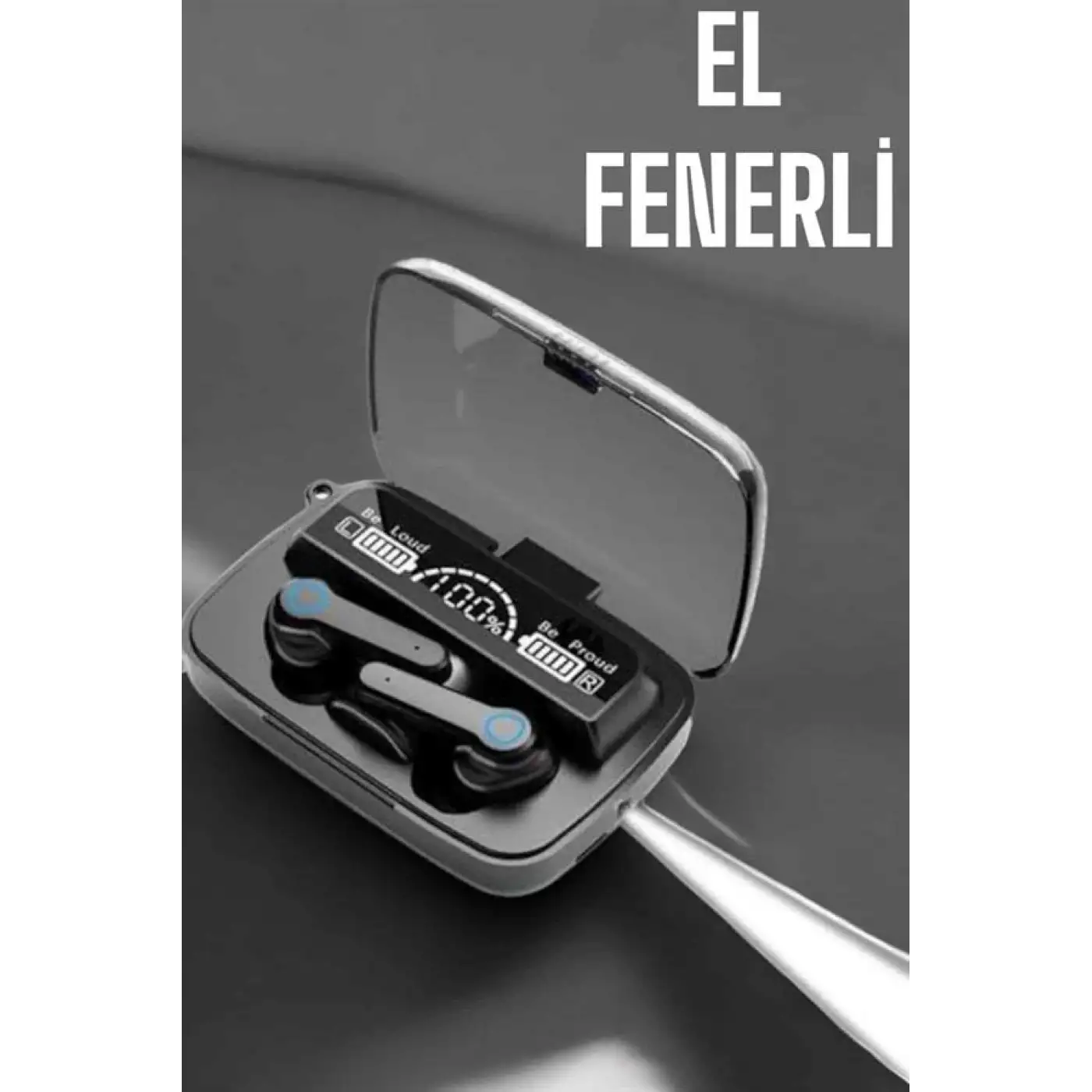 Bluetooth Kulaklık Powerbankli Dijital Göstergeli Dokunmatik Kontrol