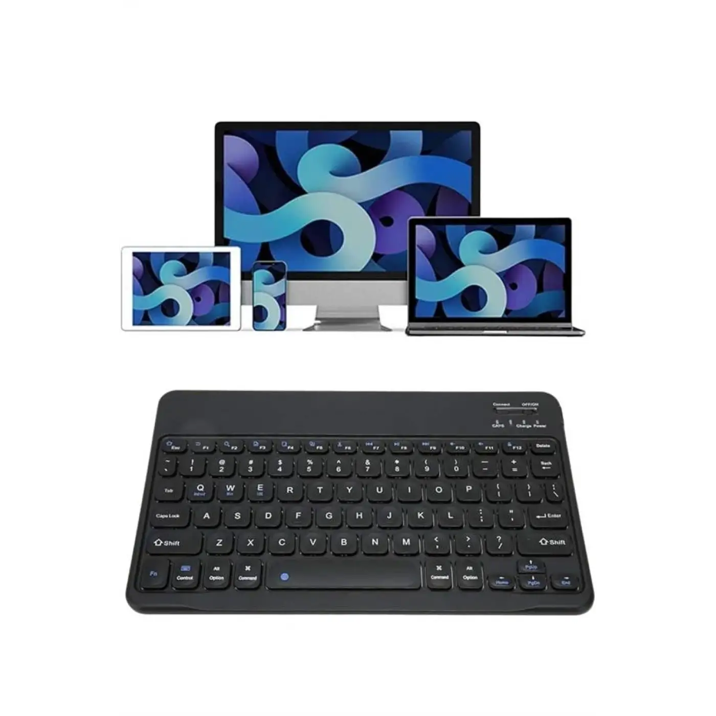 Bluetooth Şarj Edilebilir Mini Q Klavye Kablosuz Taşınabilir