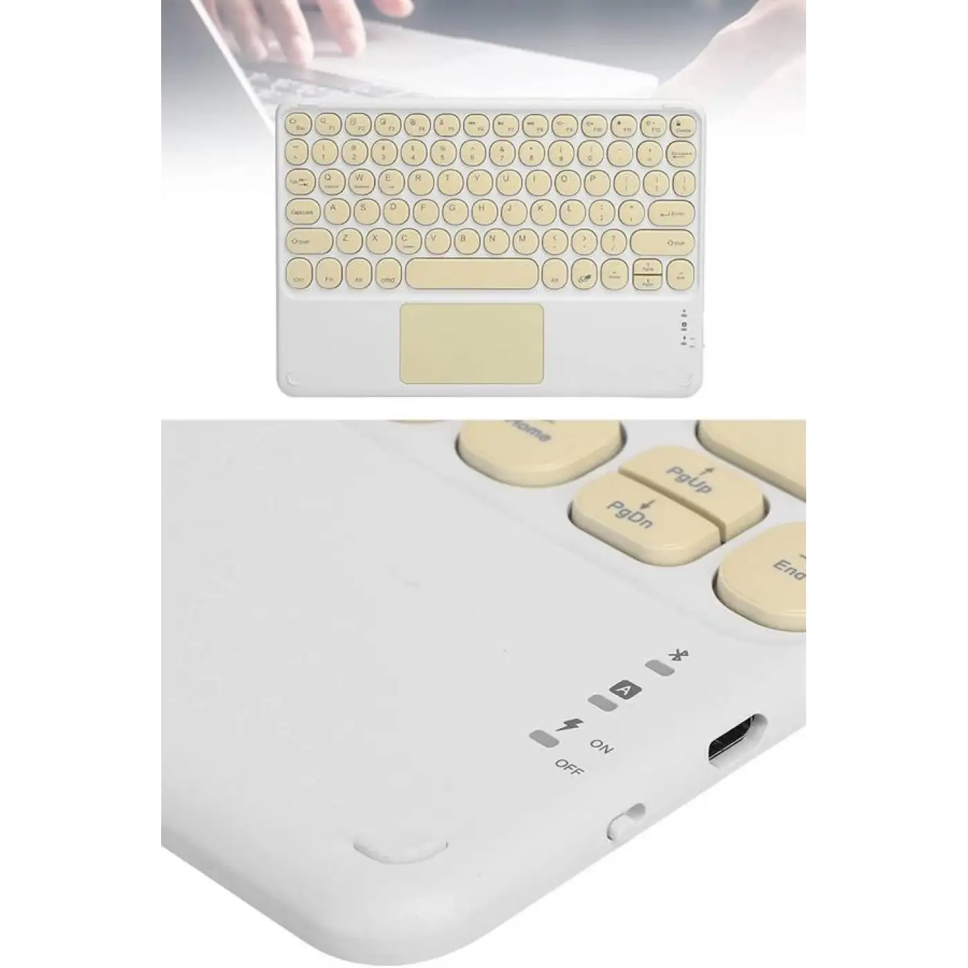 Bluetooth Touchpad Klavye 10.9 inch Kablosuz Wifi Q Klavye Slim