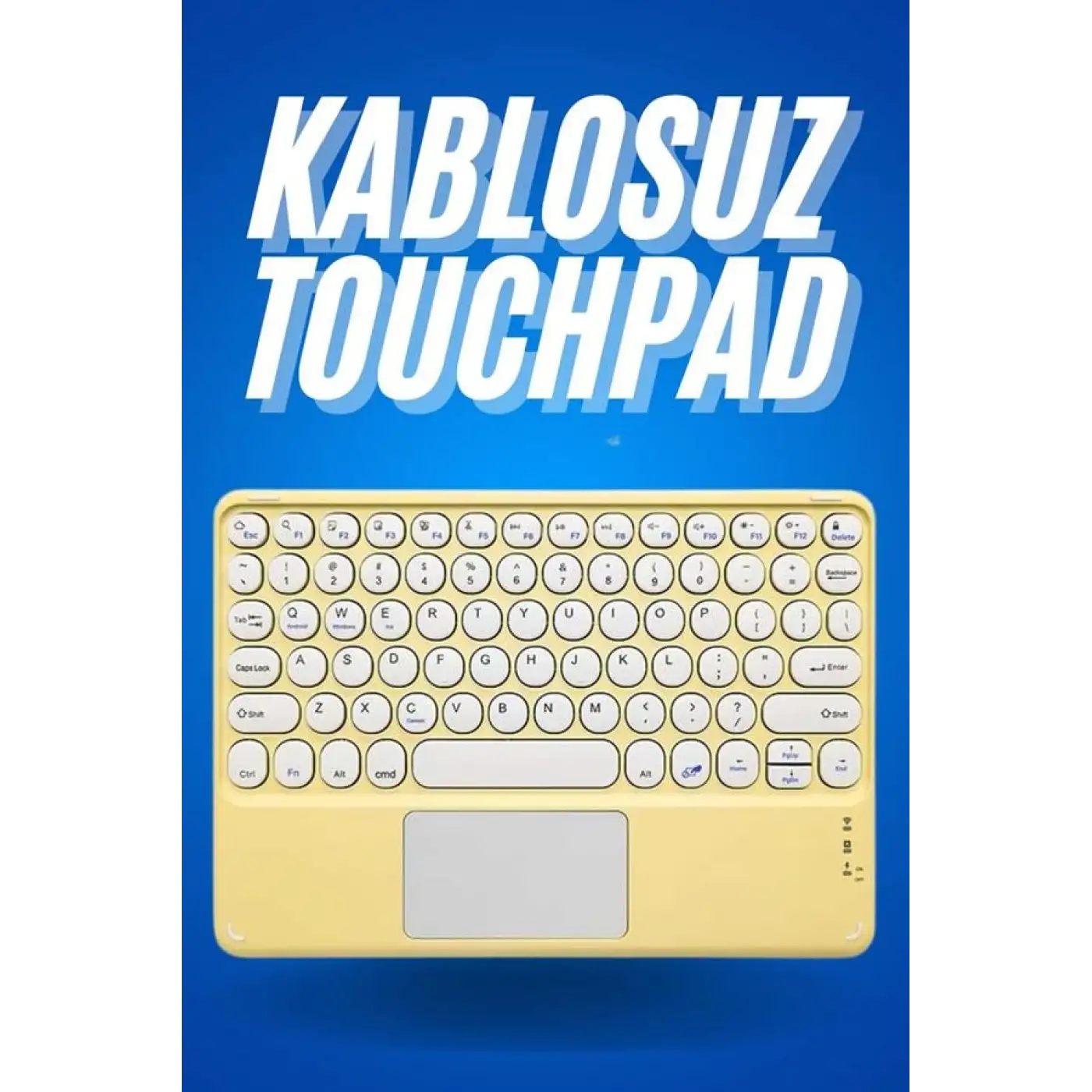 Bluetooth Touchpad Klavye Ultra İnce Taşınabilir Q Klavye