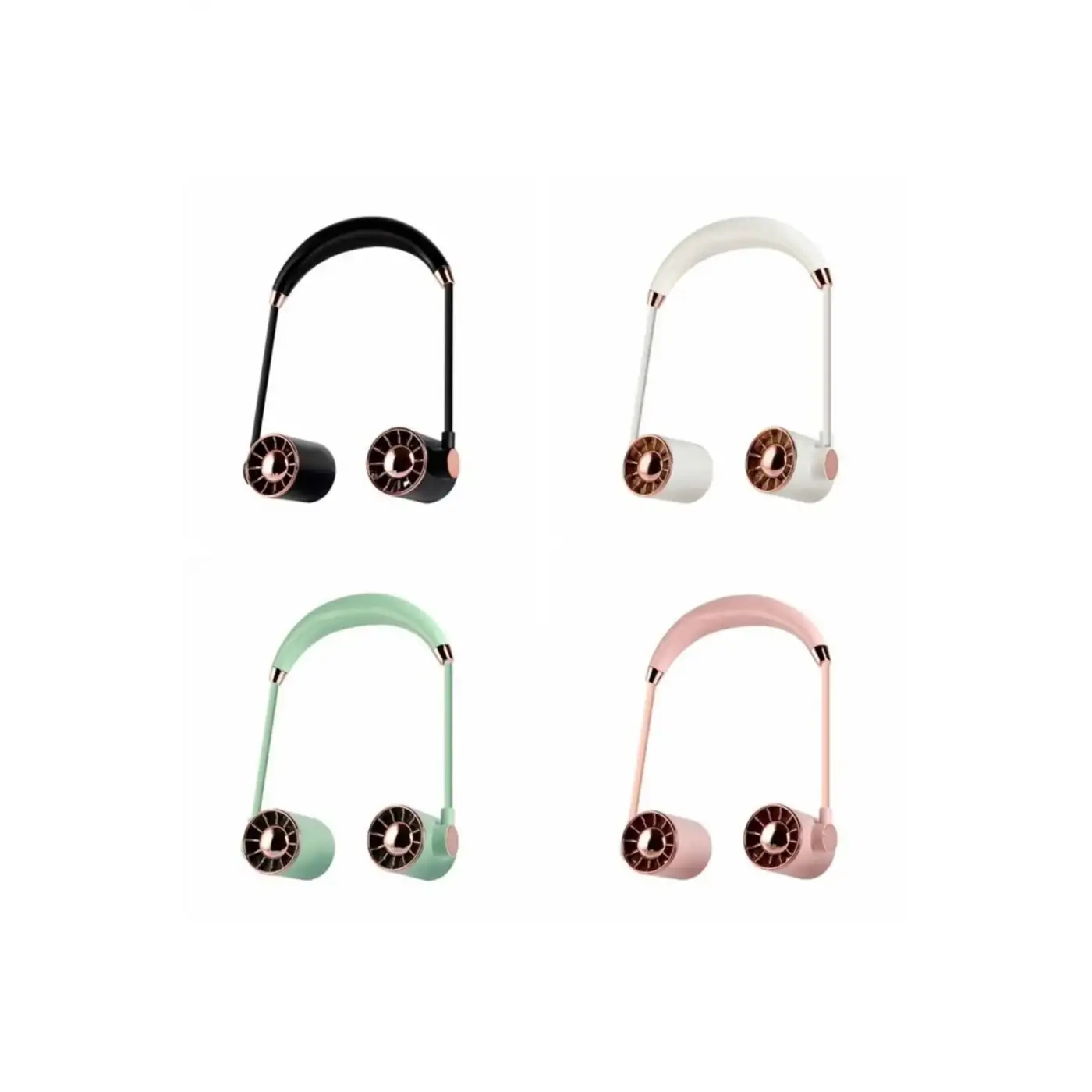 Boyunluk Fan Hava Soğutucu Vantilatör Boyuna Asmalı Şarjlı 3 Kademeli Mini Klima Siyah