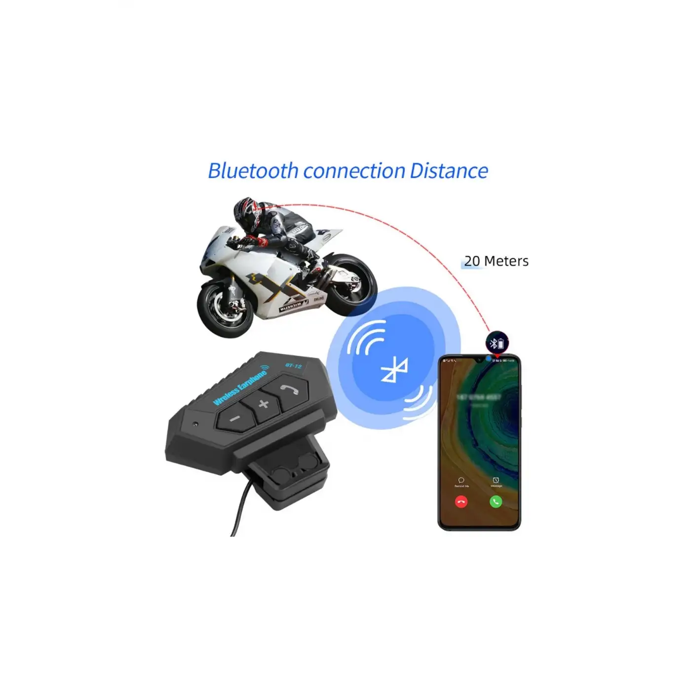 Bt12 Kask Kulaklık Bluetooth Motosiklet Kulaklık Interkom Motorsiklet Kulaklık