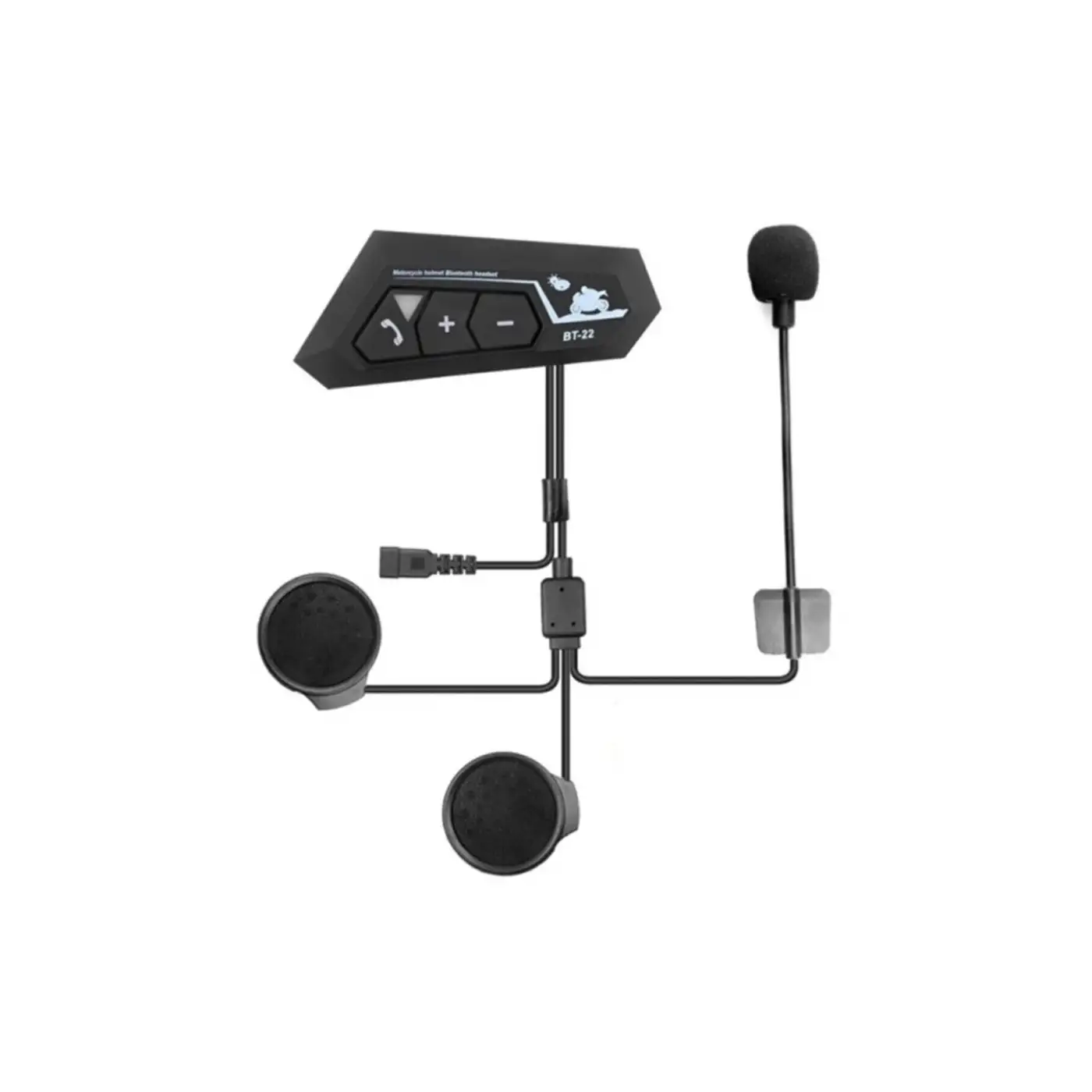 Bt22 Kask Kulaklık Bluetooth Motosiklet Kulaklık 5.0 Bluetooth Interkom Motorsiklet Kulaklık