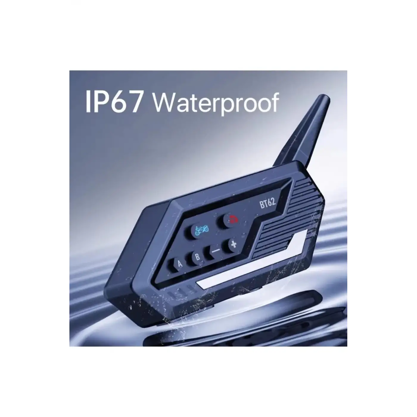 Bt62 Motosiklet Kask Kulaklığı Bluetooth Intercom 2 Intercom Bağlantılı