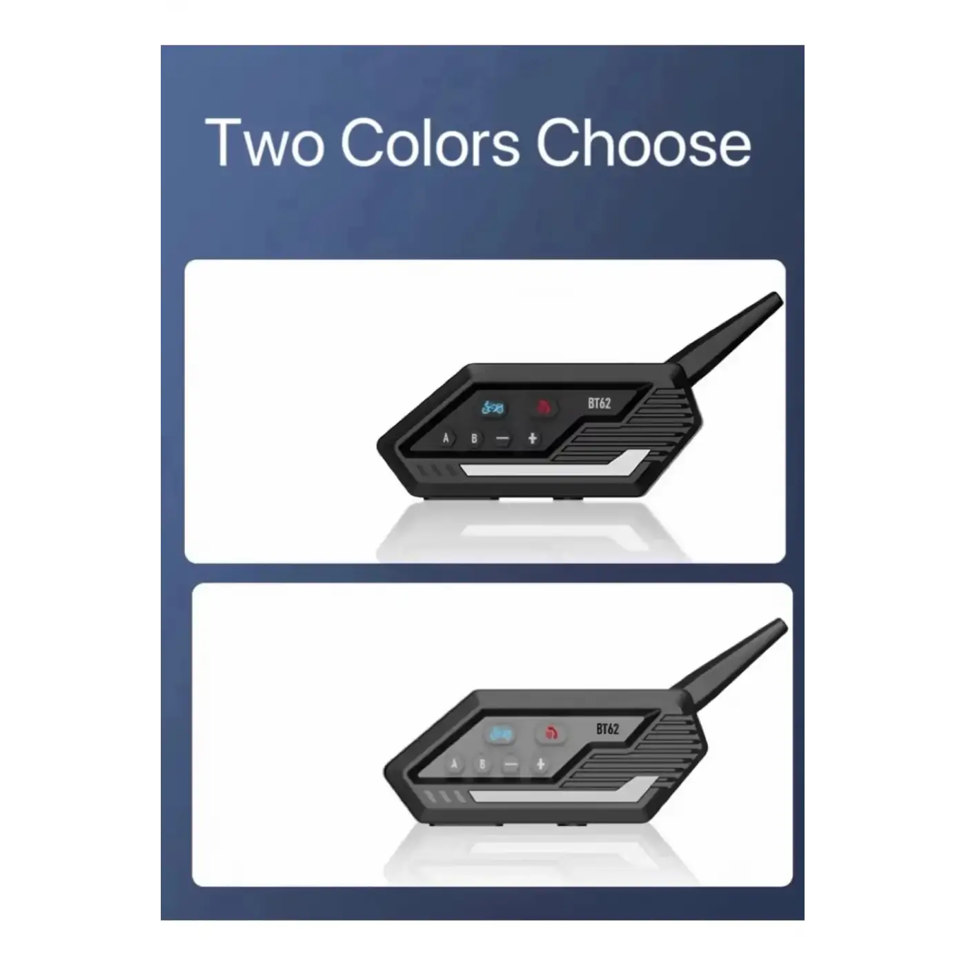 Bt62 Motosiklet Kask Kulaklığı Bluetooth Intercom 2 Intercom Bağlantılı