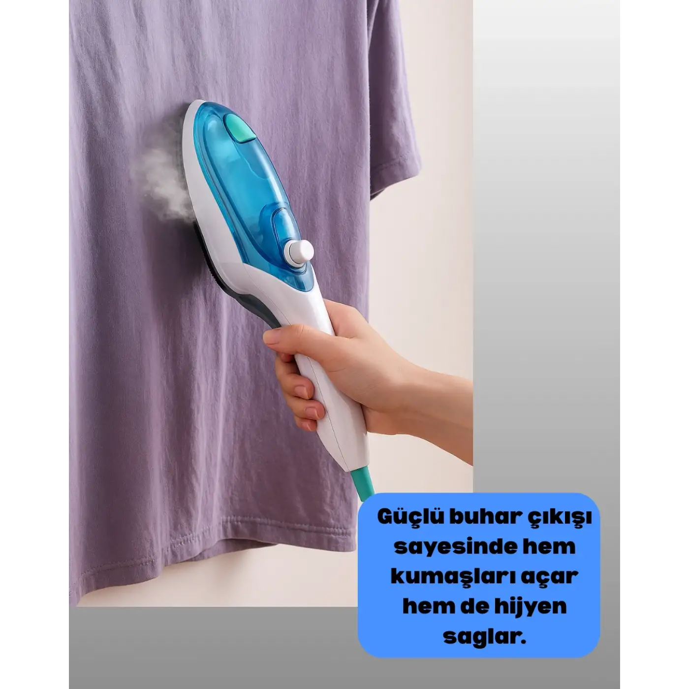 Buharlı Pratik Ütü Seyahat Tipi Kırışıklık Giderici