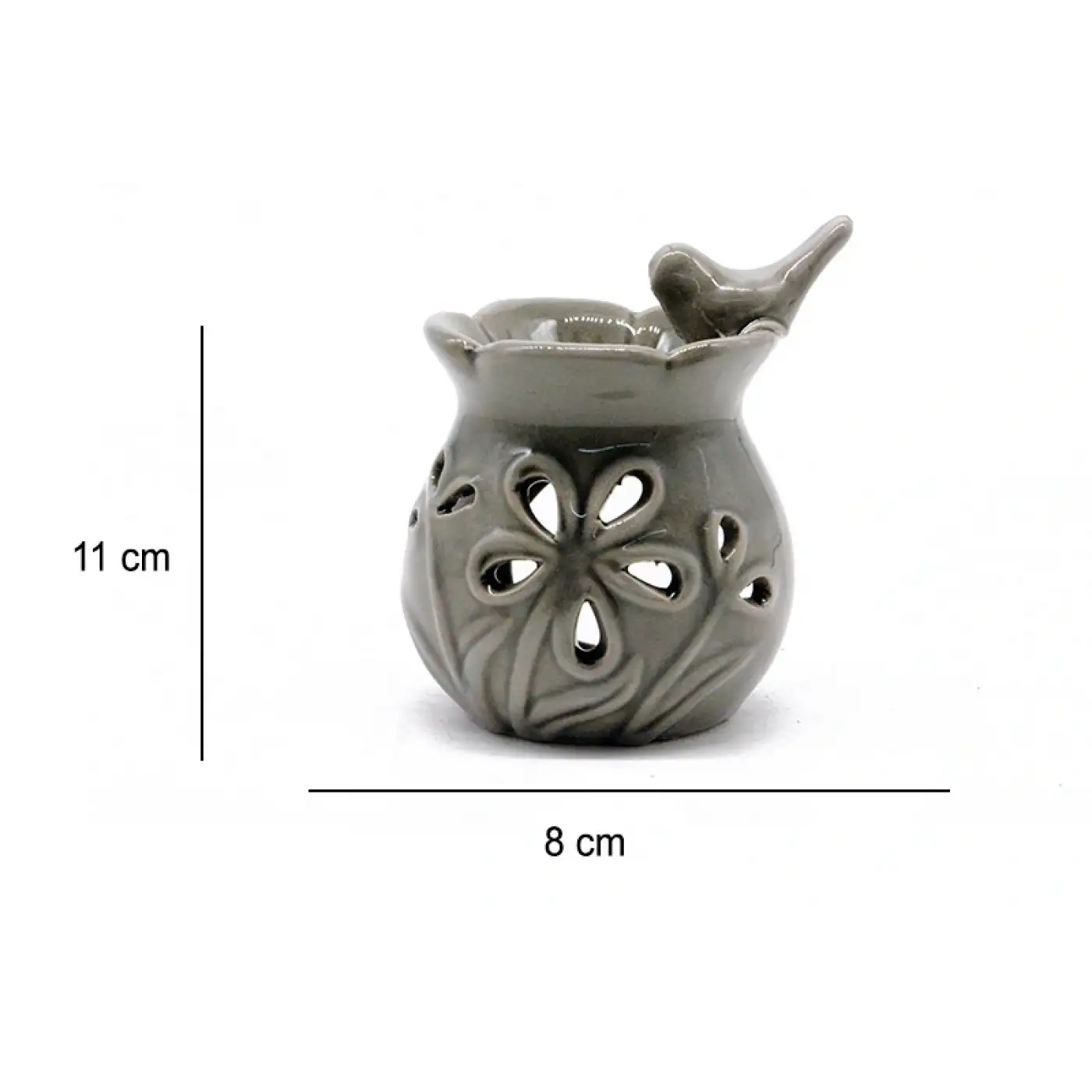 Buhurdanlık Seramik Modern Kuş Ve Çicek Modeli