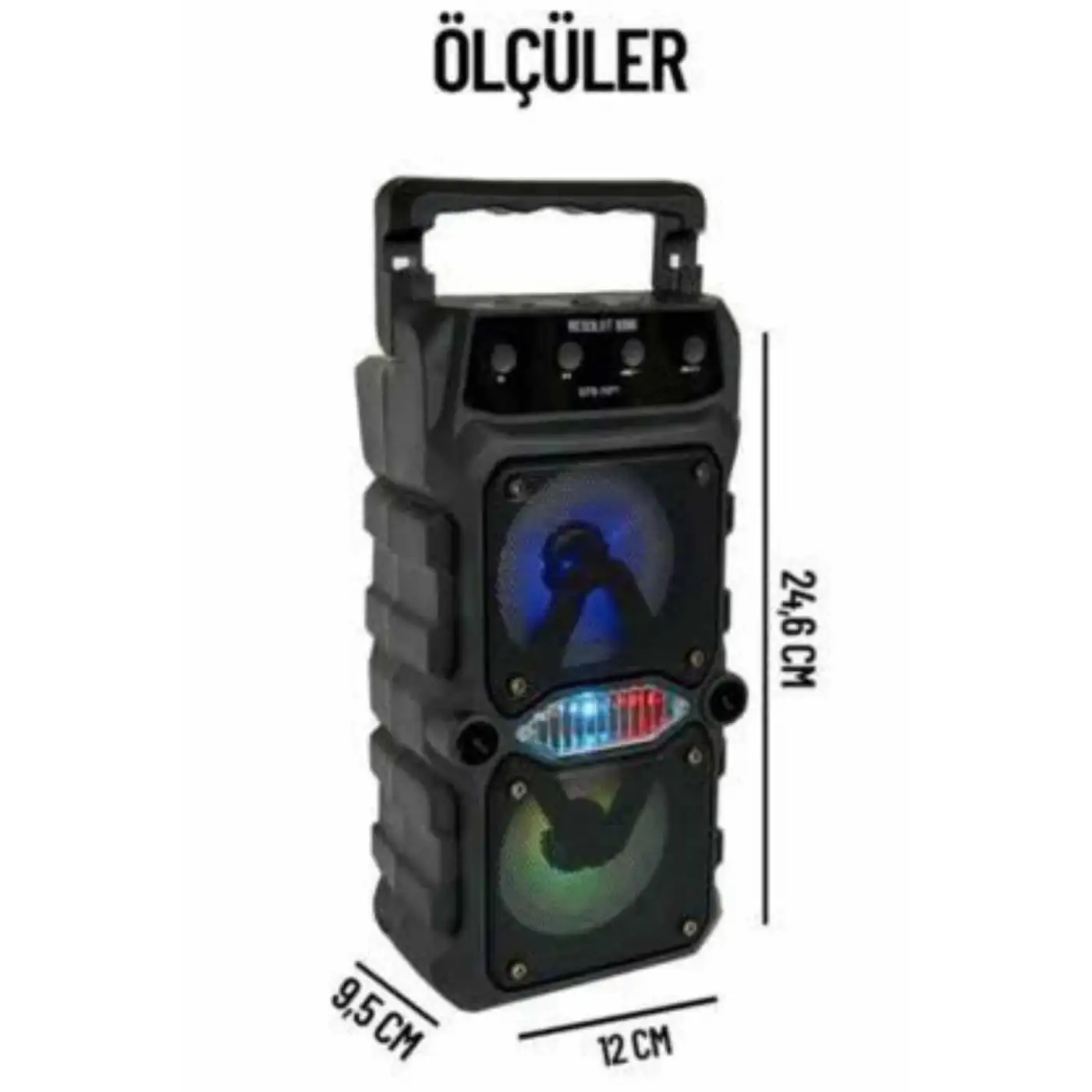 Büyük Boy Bluetooth Hoparlör Çoklu Bağlantı Çift Çıkışlı Taşınabilir Kesintisiz