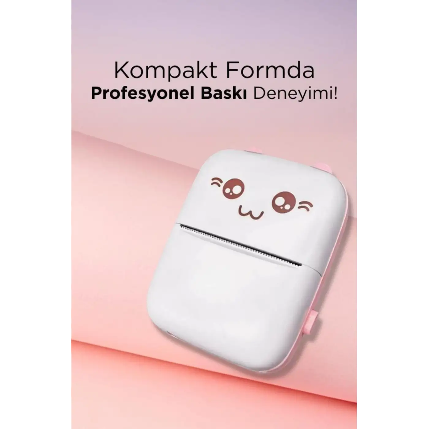 C9 Pembe Mini Yazıcı Taşınabilir Termal Yazıcı Kablosuz Bağlantı AP Kontrol Cep Yazıcısı