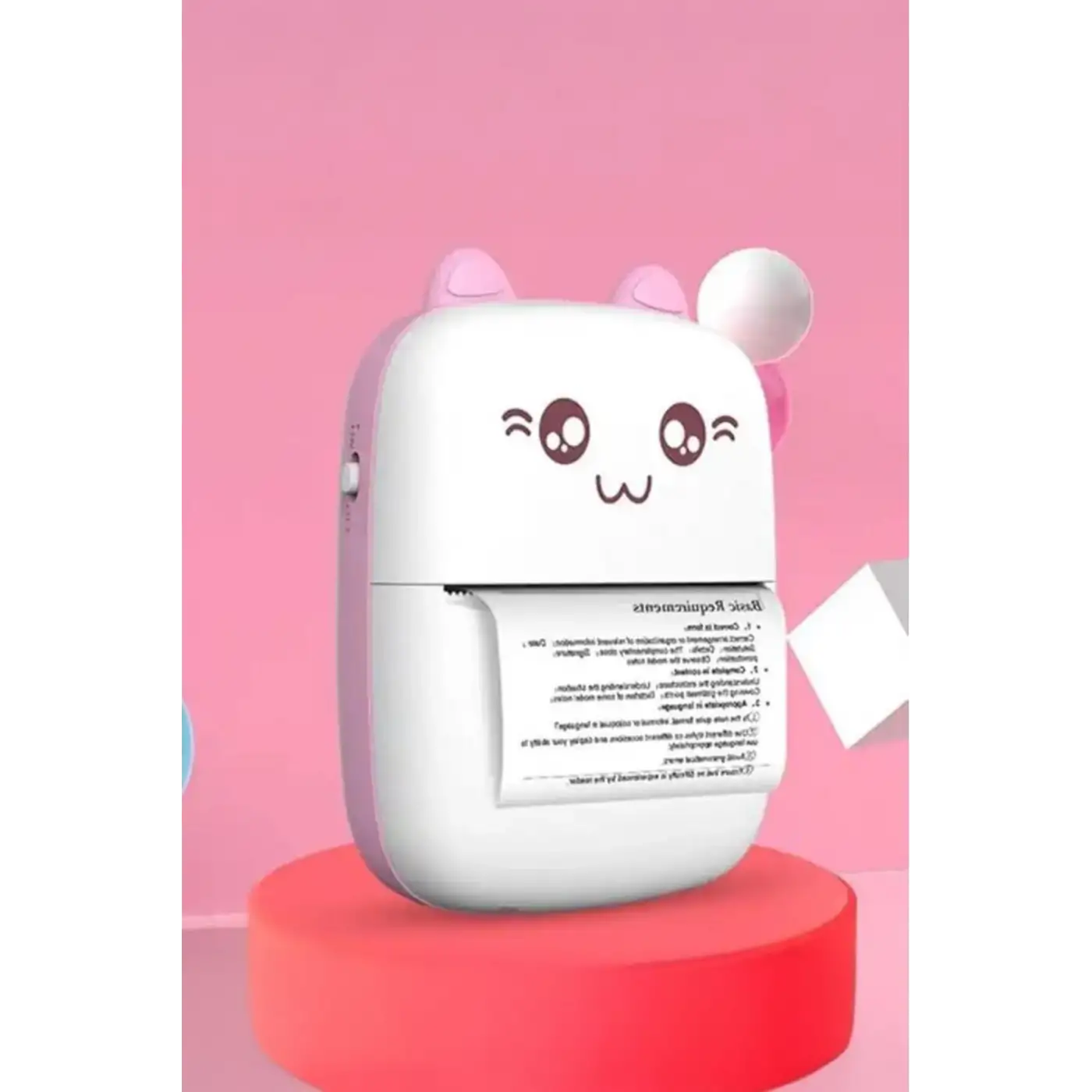 C9 Pembe Mini Yazıcı Taşınabilir Termal Yazıcı Kablosuz Bağlantı AP Kontrol Cep Yazıcısı