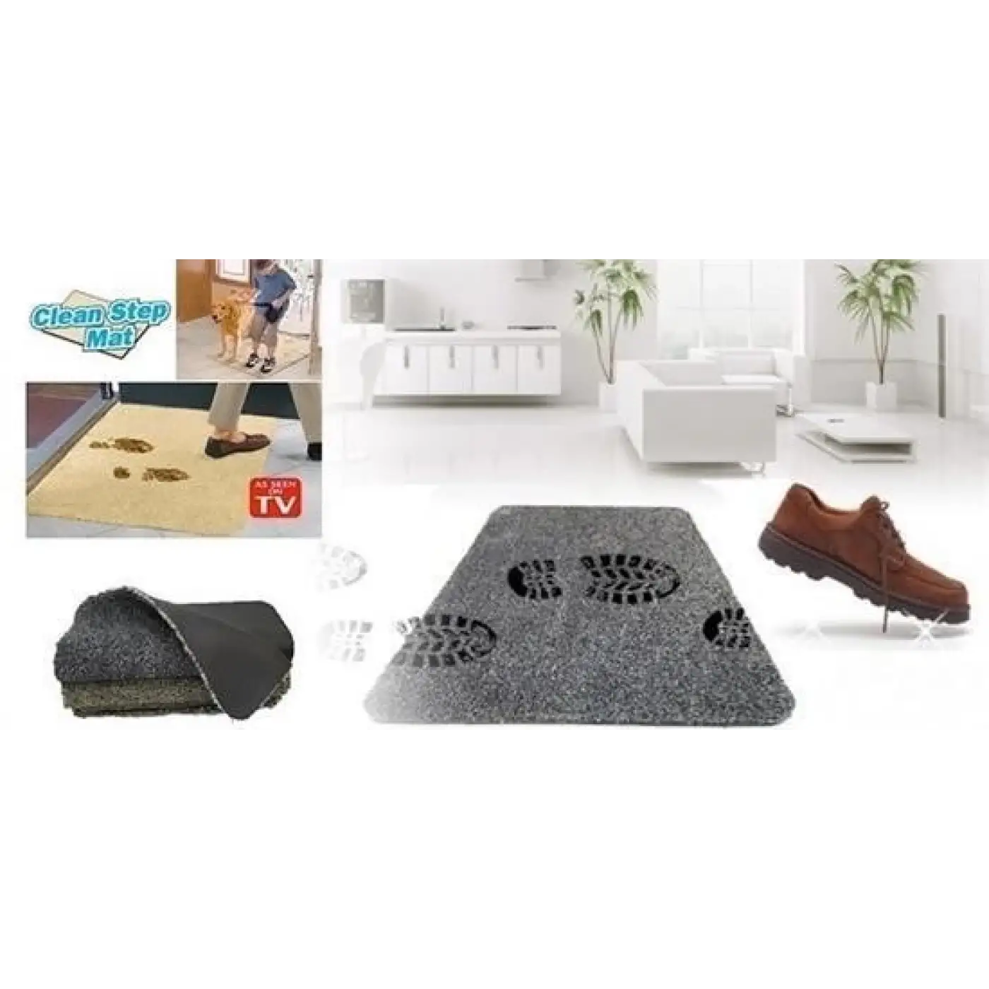 Çamaşır Makinesinde Yıkanabilir Kir Toz Emici Mikrofiberli Paspas