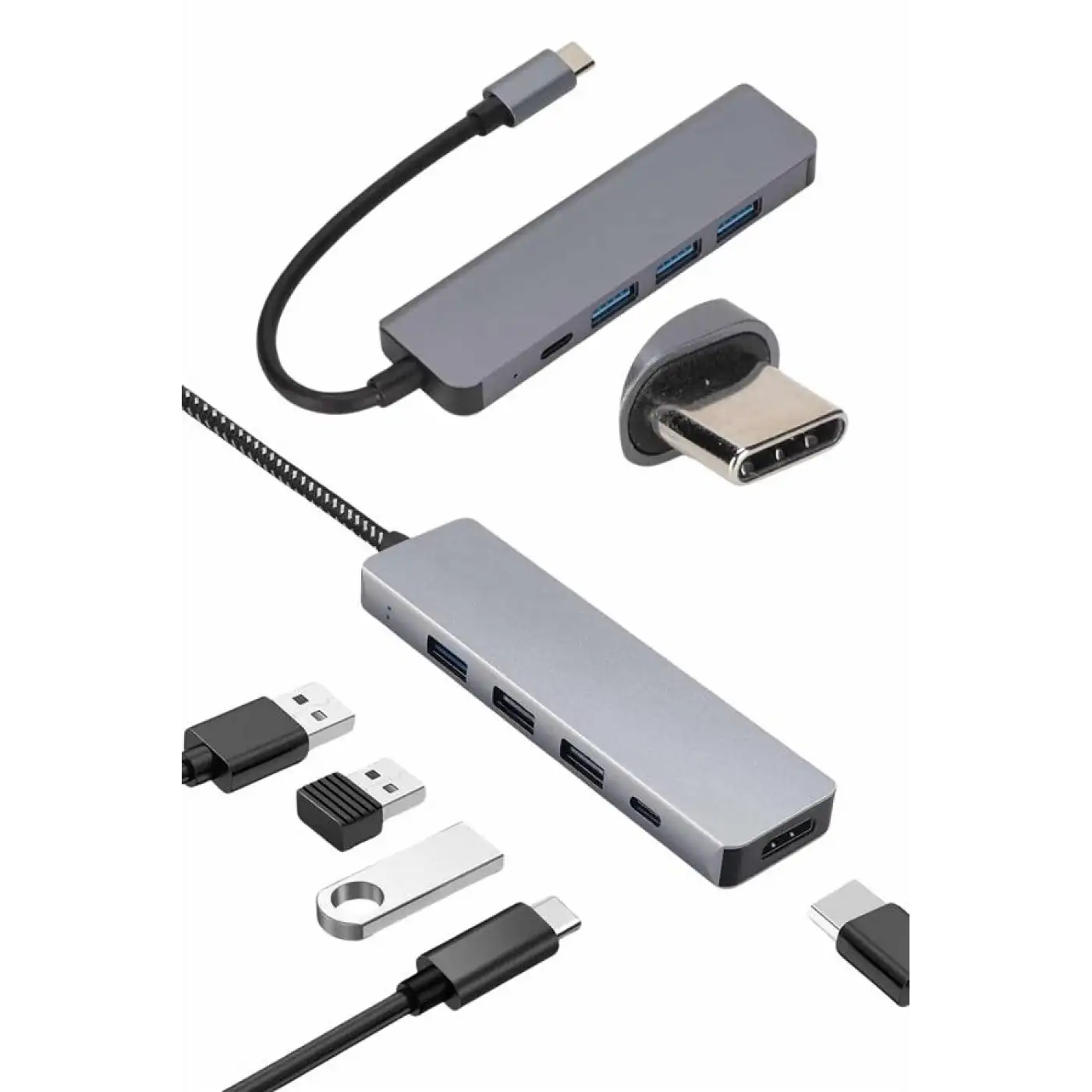 Çevirici Dönüştürücü Adaptör Macbook 3 In 1 Type-C To Hdmı USB 3.0