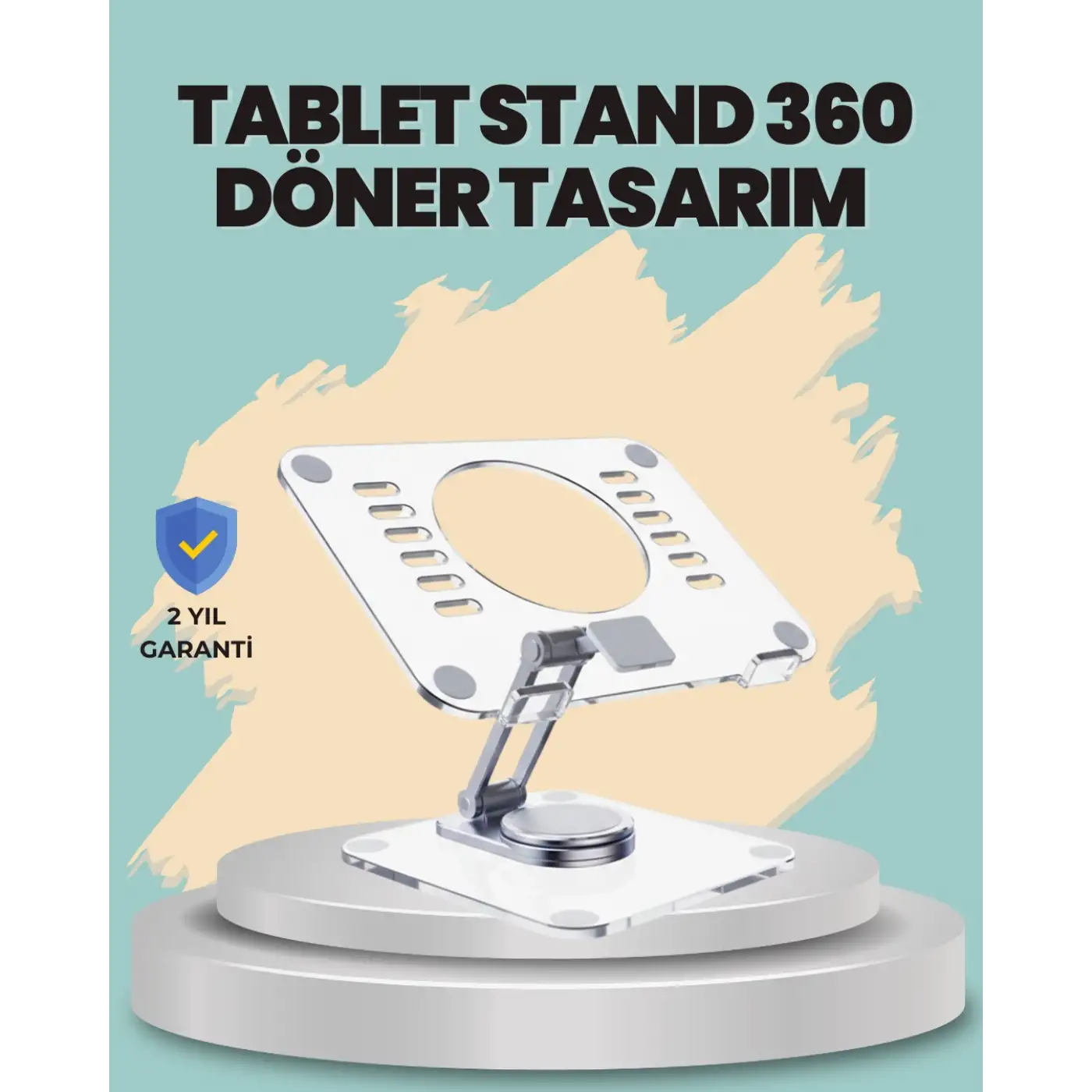 Çift Eksenli Ayarlanabilir Tablet Destek Standı