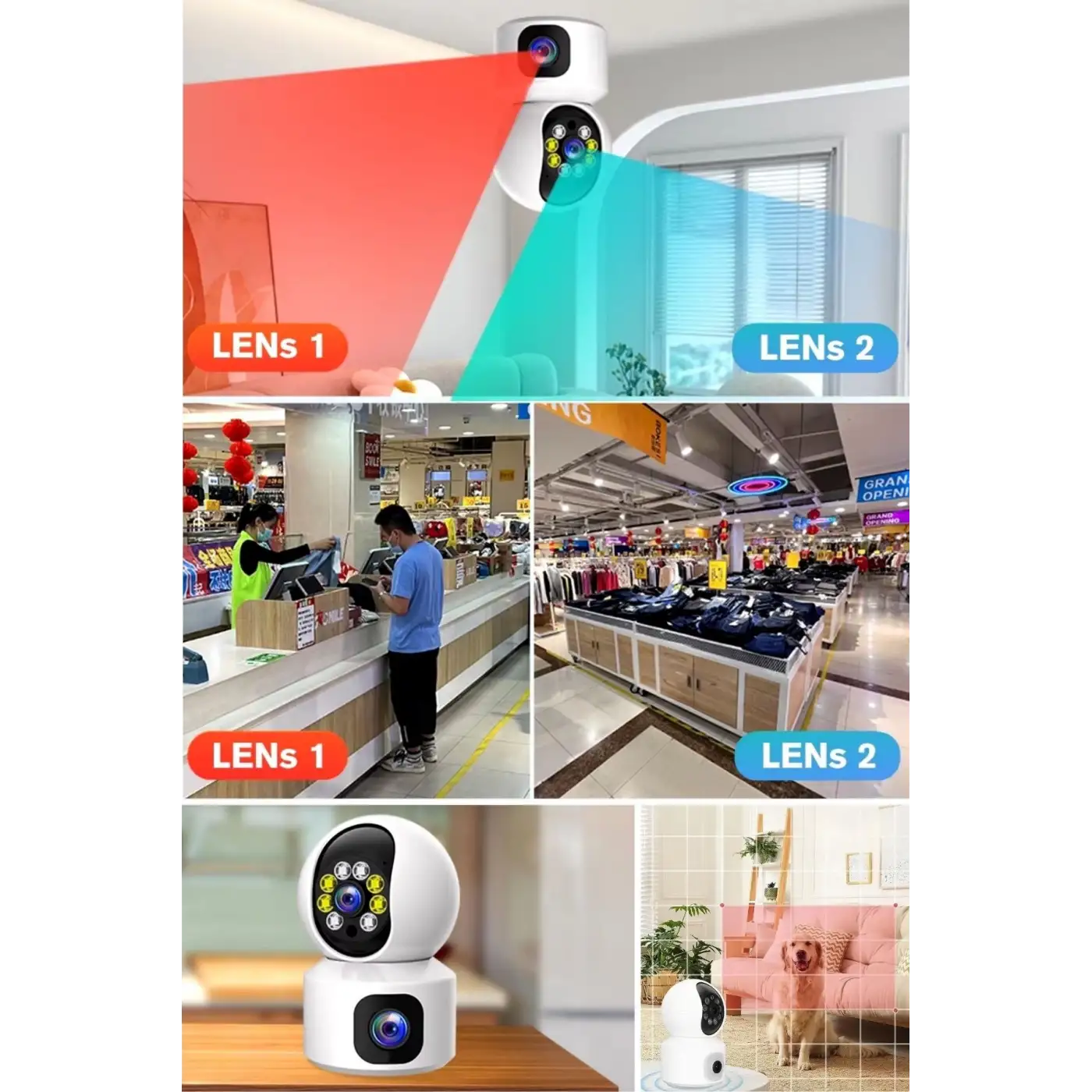 Çift Kameralı Wifi Bağlantılı Gece Görüşlü Ev Tipi Güvenlik Kamerası YoSee