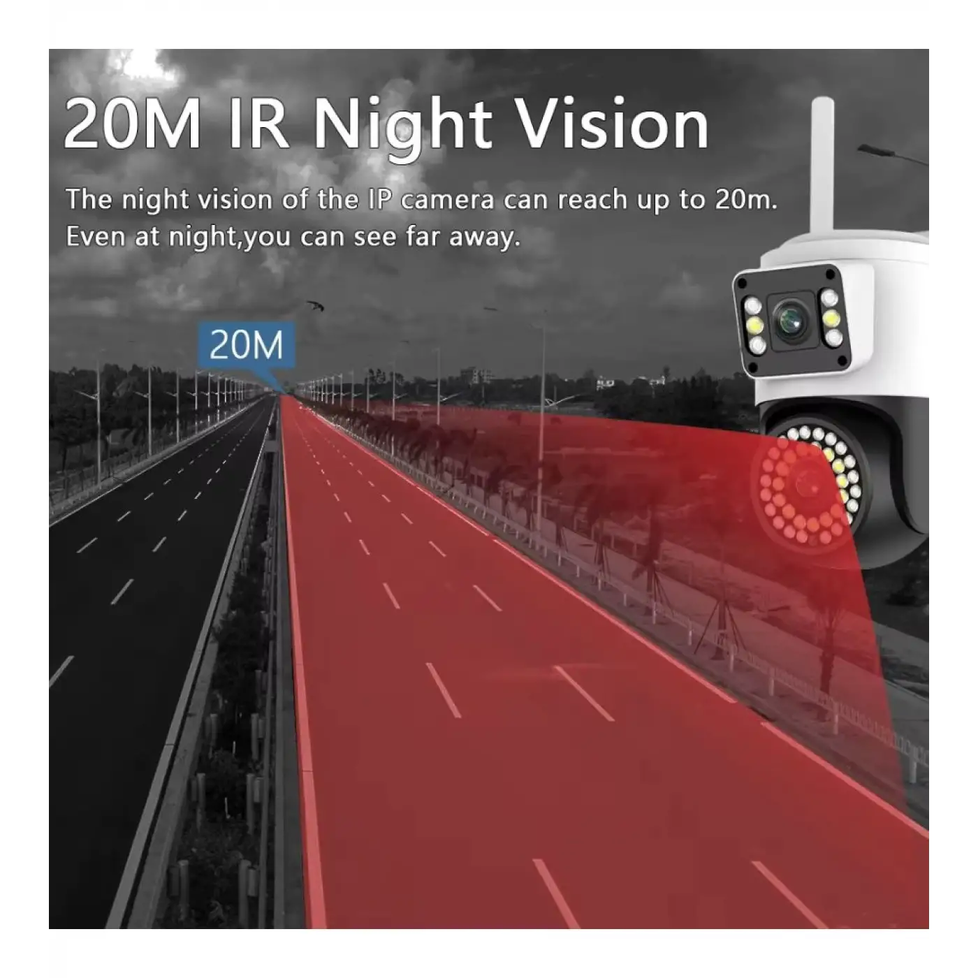 4MP Yoosee Çift Lens IP Kamera - WIFI Açık Otomatik İzleme, Su Geçirmez Kablosuz Güvenlik Ev Kamerası, Renkli Gece Görüş