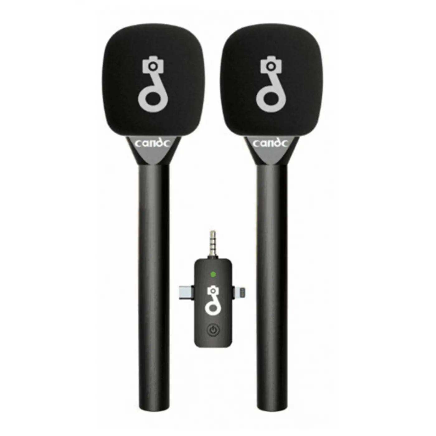 Çift Mikrofonlu Profosyonel Kablosuz Yüksek Kaliteli Ses Kaydı Röportaj Mikrofonu