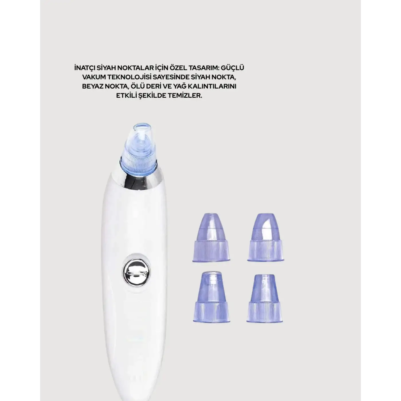 Cilt Dostu Vakumlu Siyah Nokta Temizleyici – Siyah Nokta, Yağ ve Makyaj Kalıntılarına Karşı