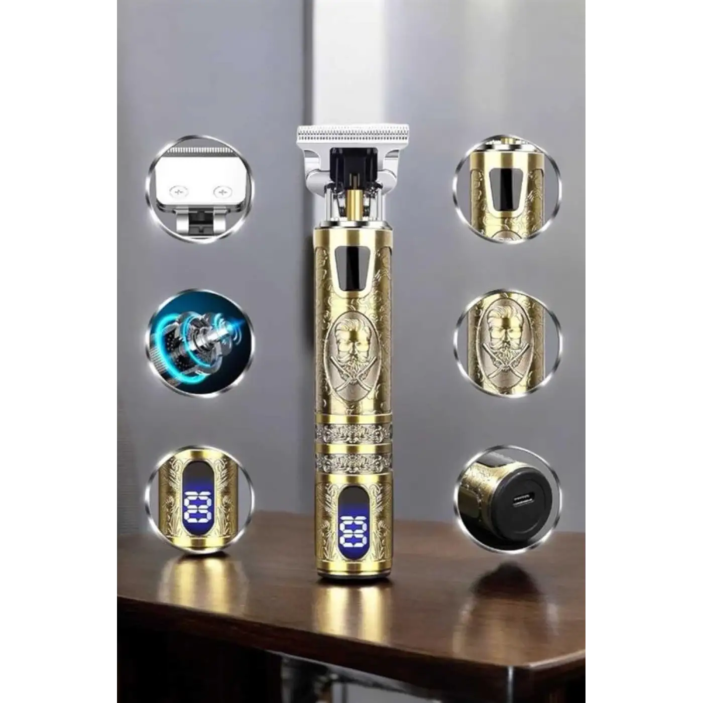 Çizik Tıraş Makinesi Şarjlı Paslanmaz Çelik Bıçaklı Uzun Ömürlü