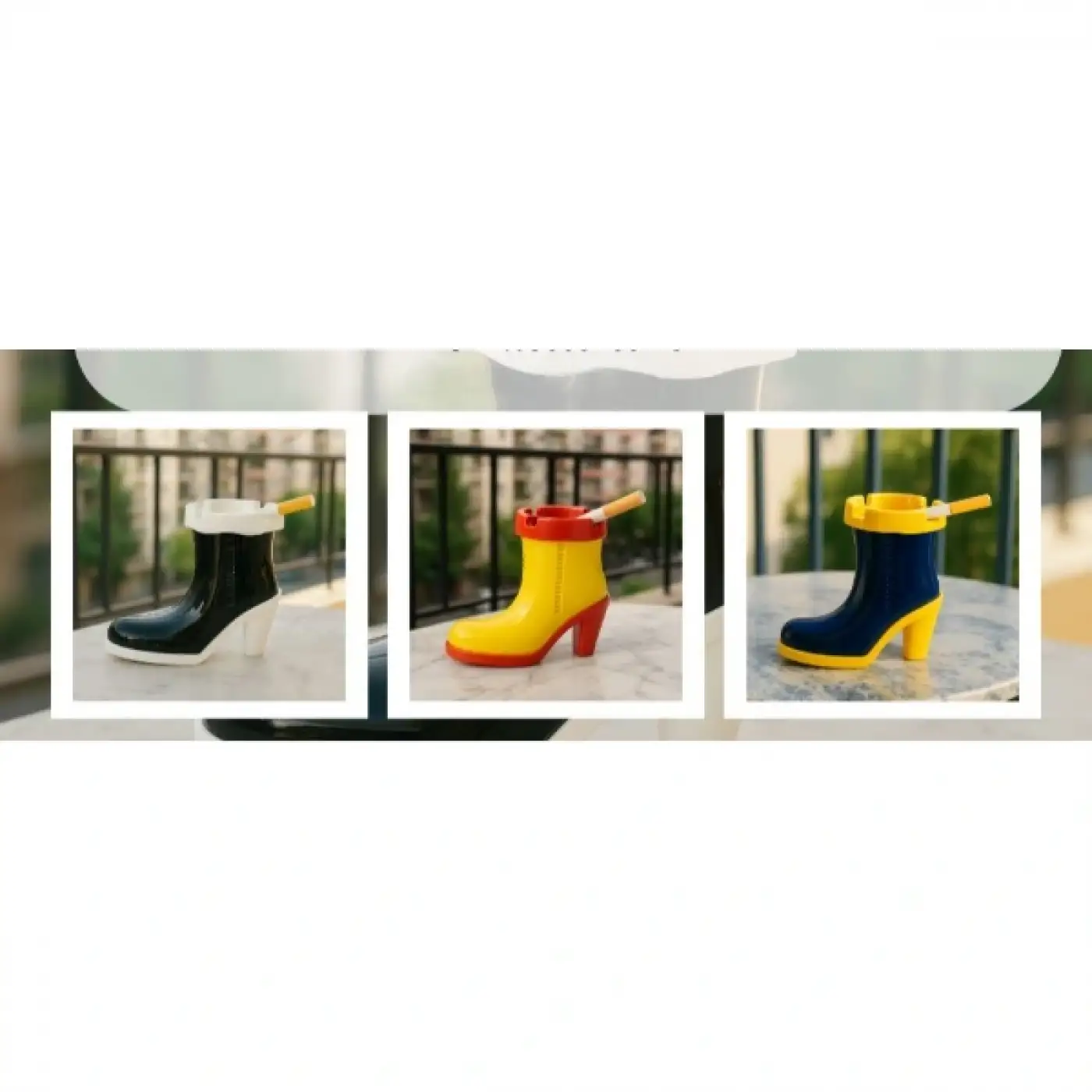 Çizme Tasarımlı Kokusuz Küllük