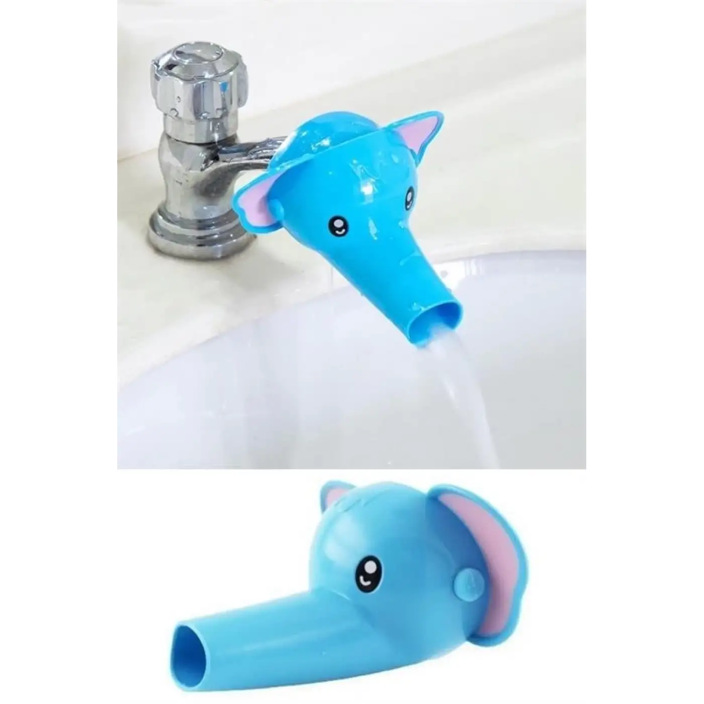 Çocuklar İçin Eğitici Ve Güvenli Musluk Uzatıcı Genişletici Başlık Aparatı Fil Figürlü