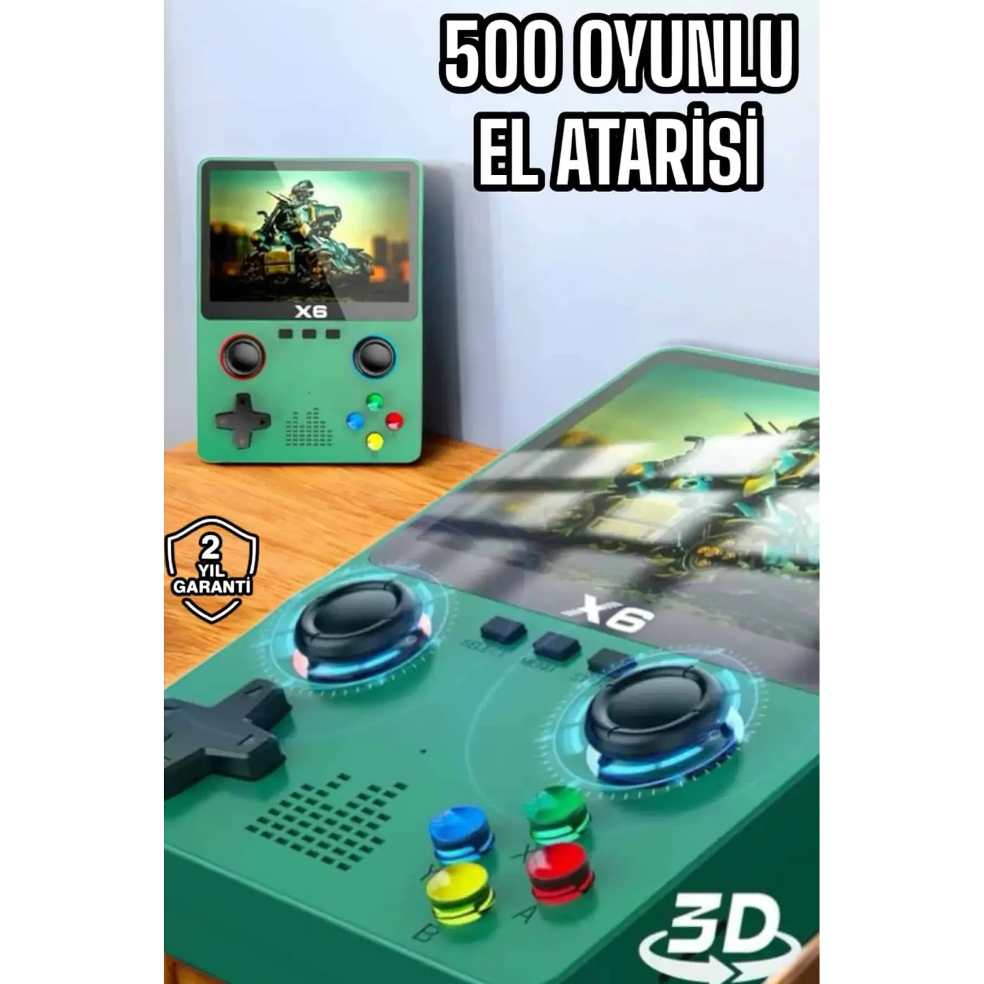 Çocuklara Özel 666 Oyunlu X6 Atari Video İzleme ve Müzik Dinleme