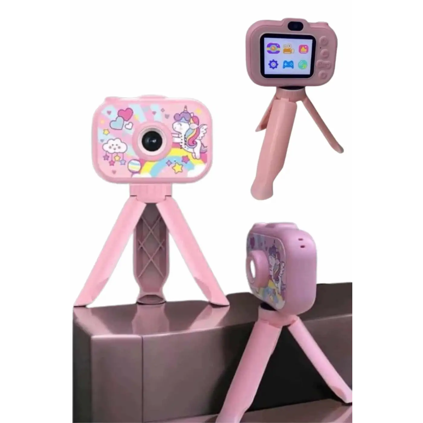 Çocuklara Özel Ayaklı Mini Fotoğraf Makinesi Dijital LCD Ekran