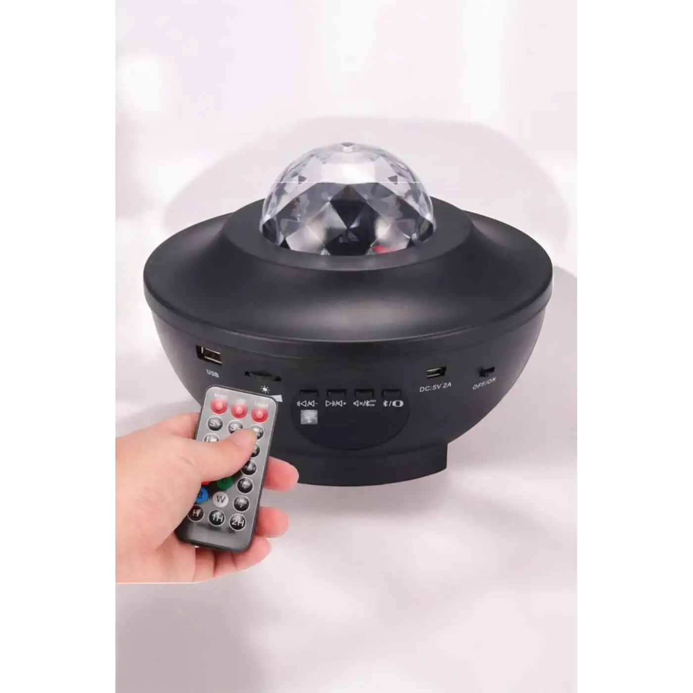 Çocuklara Özel Şarjlı Bluetooth Hoparlör Parti Led Lambası Yıldızlı Projeksiyon