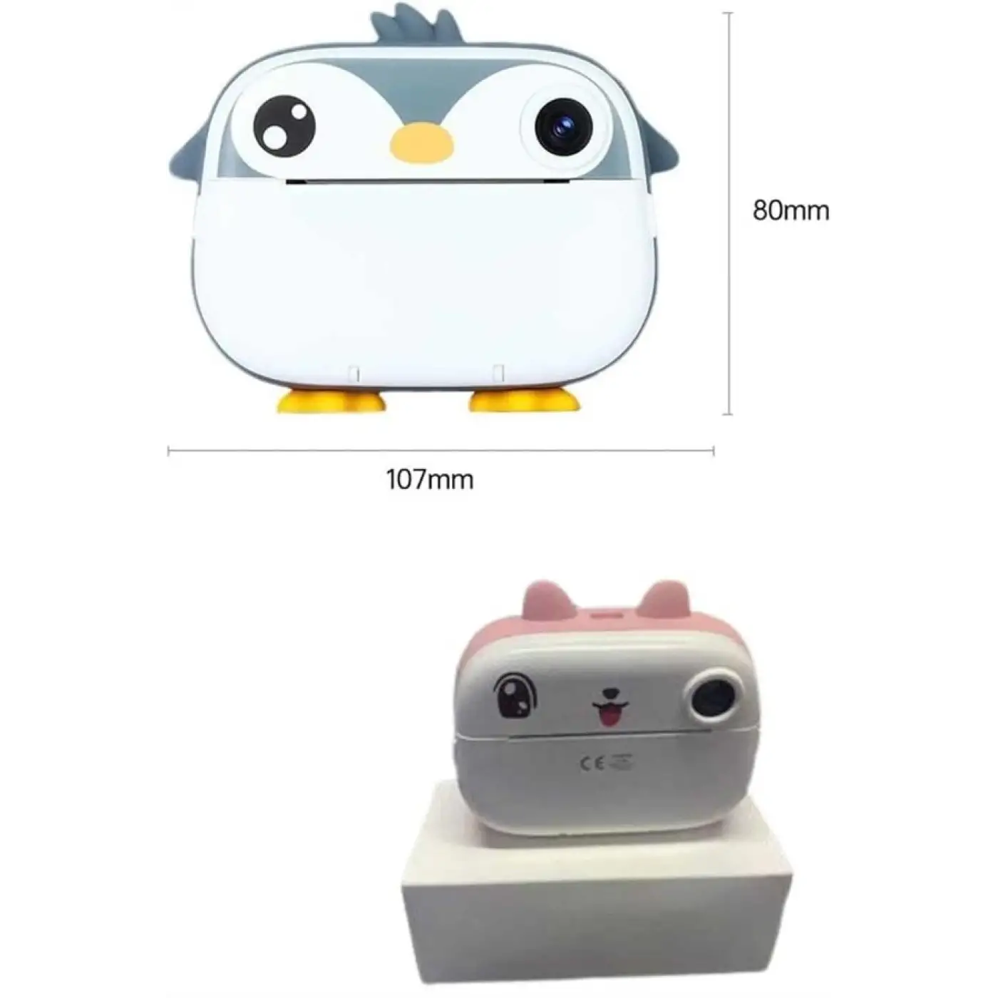 Çocuklara Özel Şirin Tasarımlı Mini Fotoğraf Yazıcısı 3 Adet Rulo Hediyeli