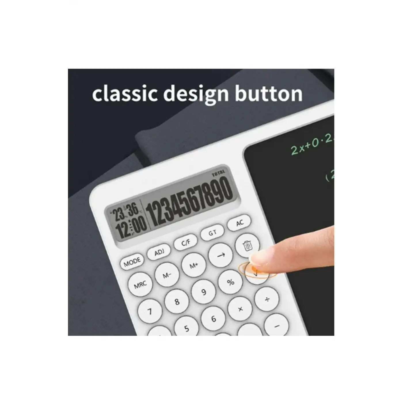 Çok Amaçlı Digital Hesap Makinesi Lcd Ekran Yazma Tableti Ofis Okul İçin Silinebilir El Yazısı Not Defteri