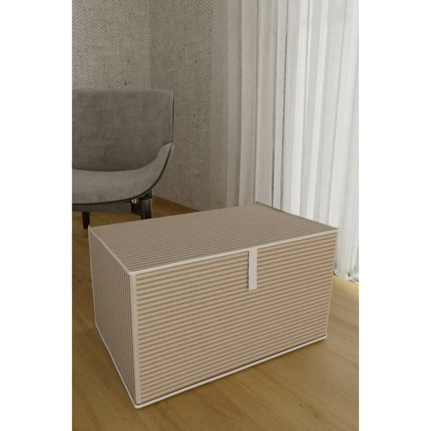 Baza Altı Boy Çok Amaçlı Düzenleyici Kutu Organizer Cırt Cırtlı Hurç 19cm X 40cm X 50cm (1 Adet)