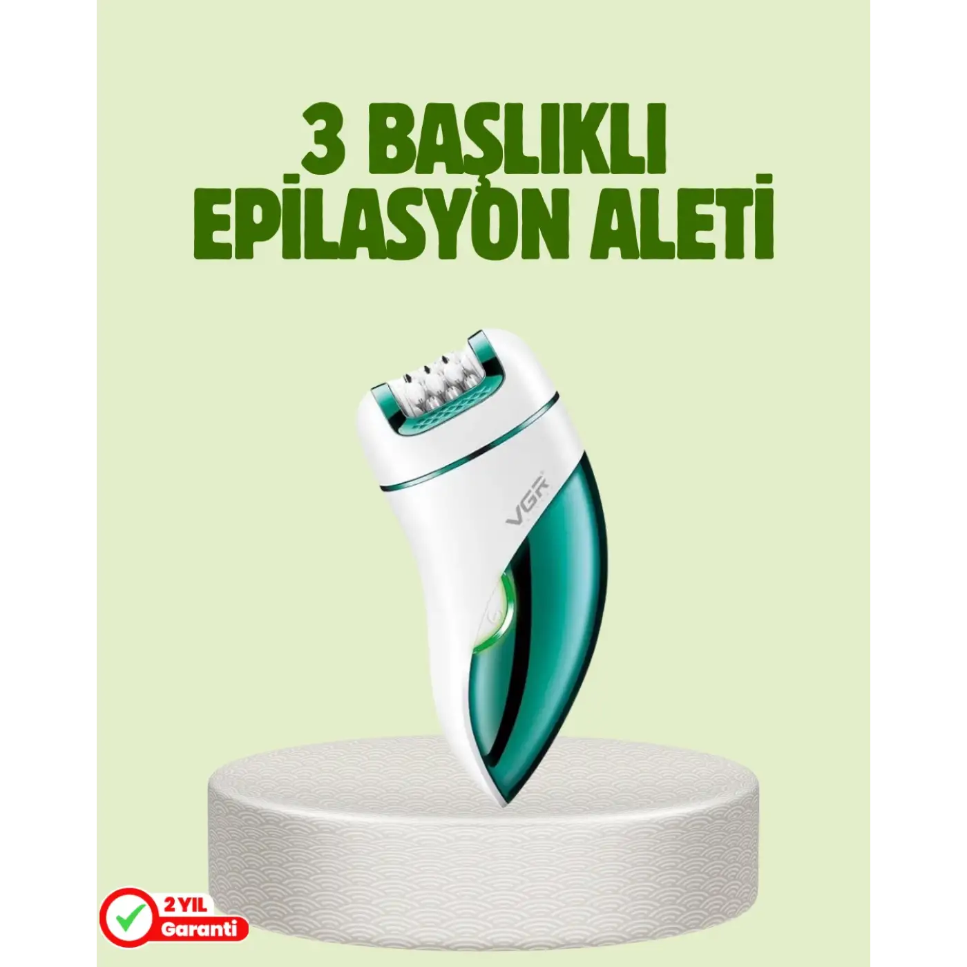 Çok Fonksiyonlu Epilatör 600mAh 90 Dakika Kullanım LED Metal Başlık Su Geçirmez