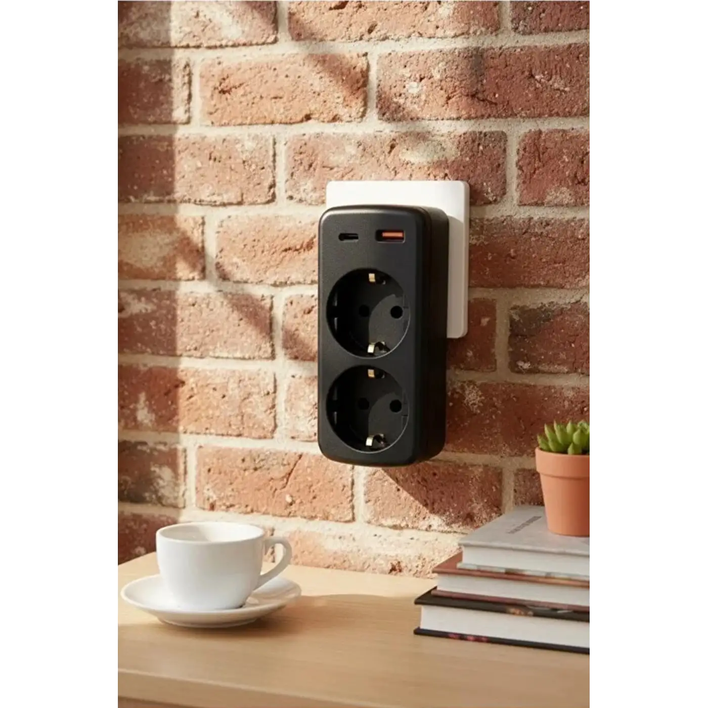 Çoklu Priz Yüksek Gerilim Korumalı 2’li Priz 1xusb 1xtype-c Çıkışlı Grup Priz Çoğaltıcı