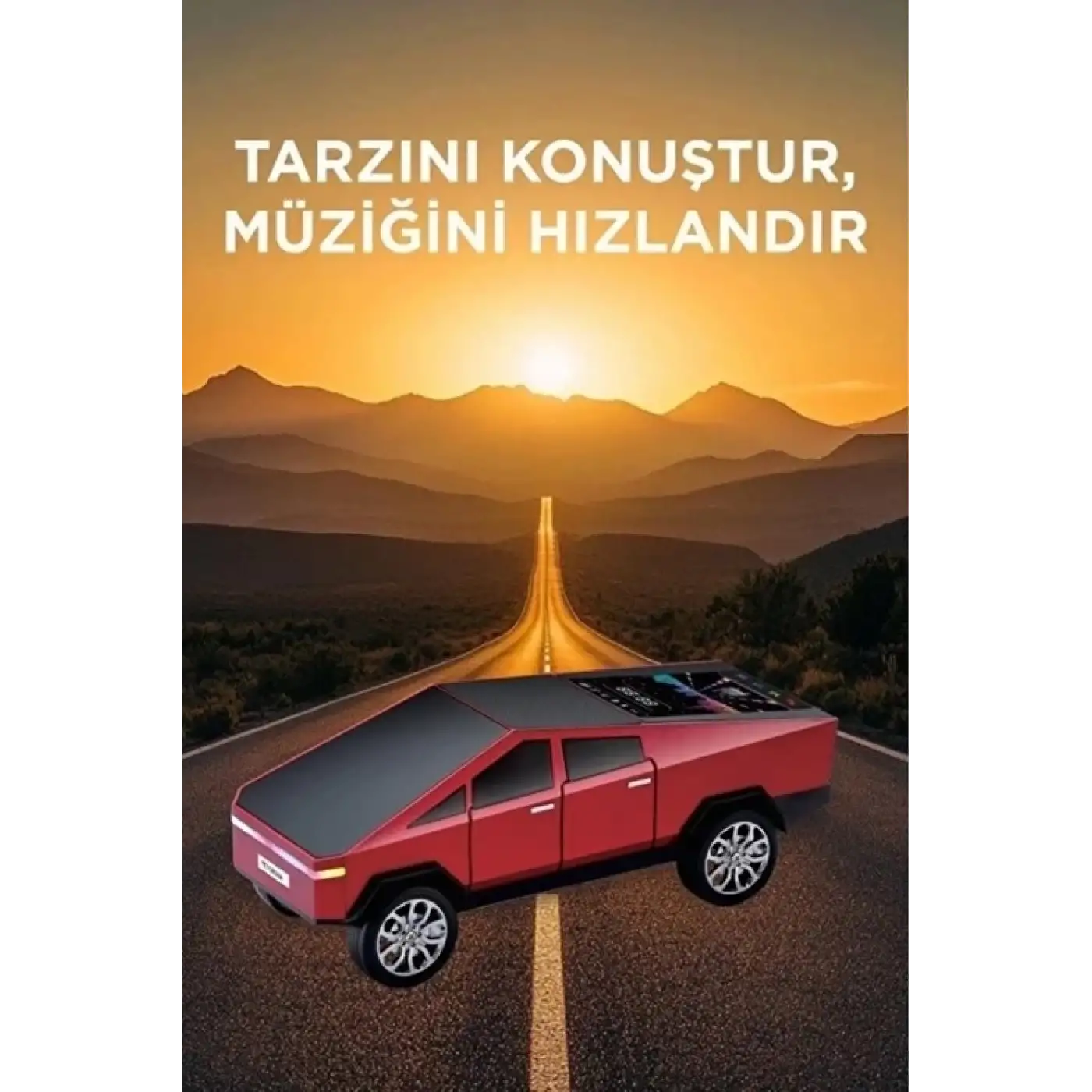 D68 Cyber Model Araba Tasarımlı Bluetooth Hoparlör 15w Güçlü Ses Rgb Led /tws/usb Kırmızı