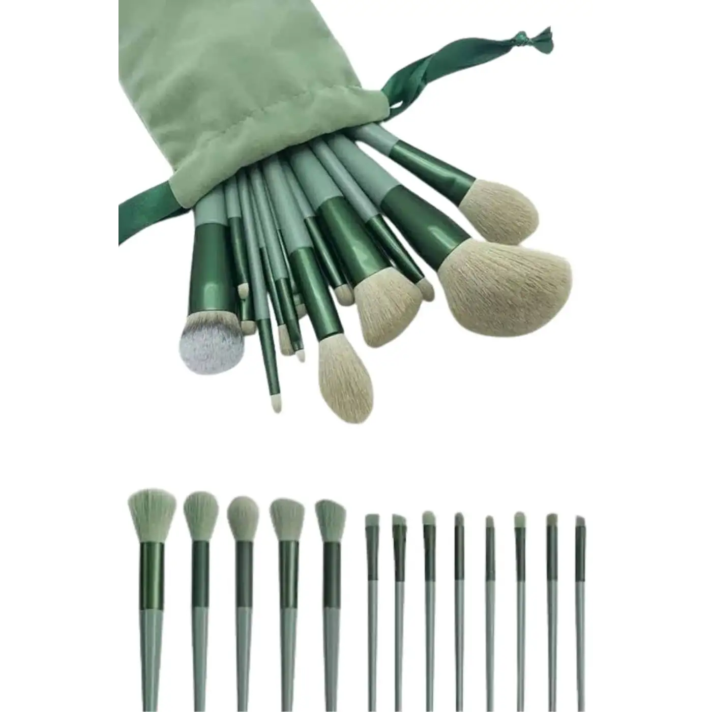 Dayanıklı Makyaj Fırçası Seti 13 Parça Yumuşak Kıllı Fırçalar Allık Fondöten Far Fırçası