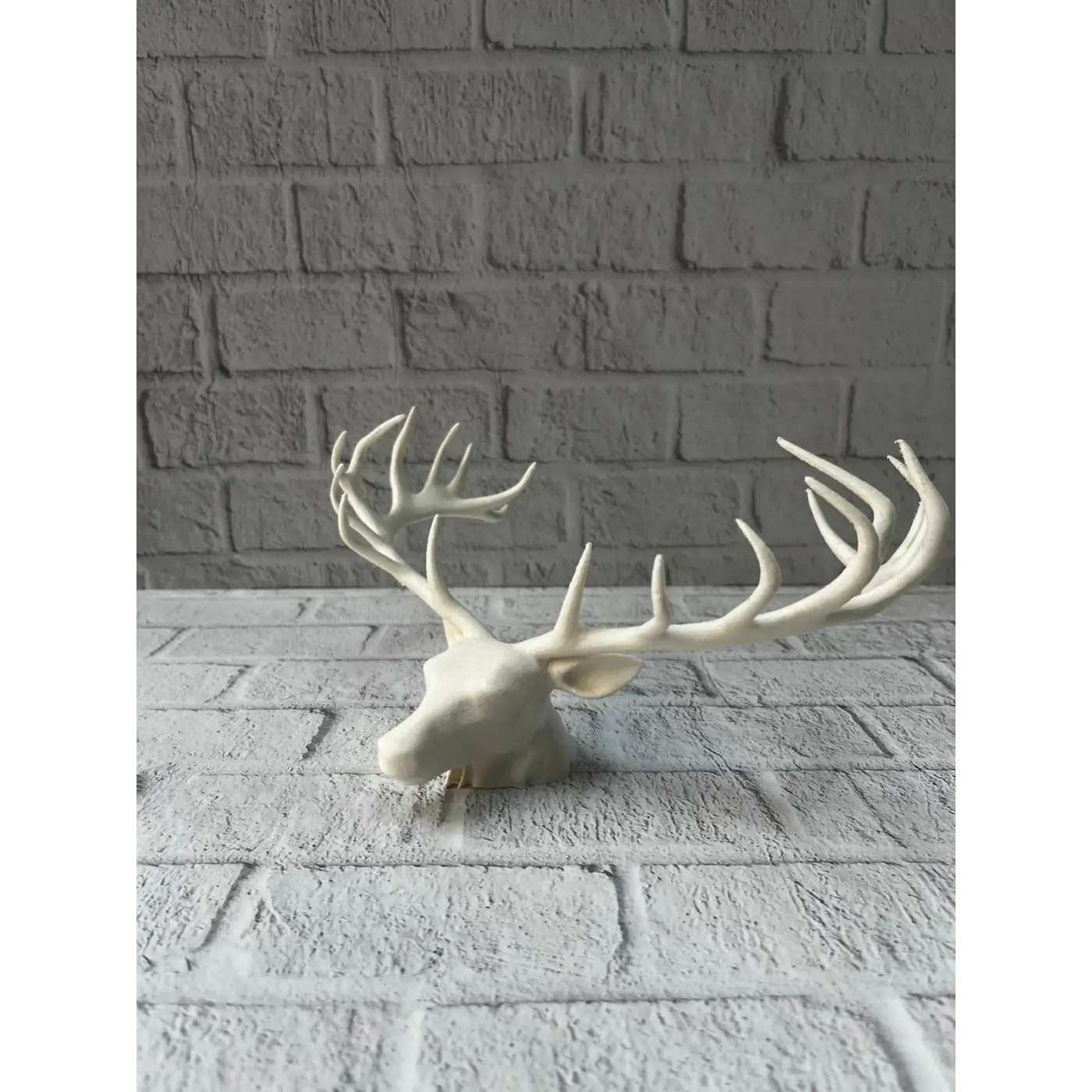 Dekoratif Geyik Başı Heykel 25 cm Modern Minimal Tasarım