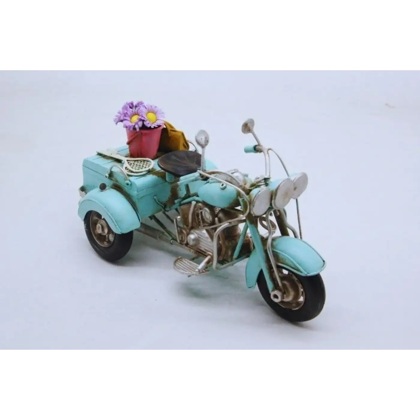 Dekoratif Metal 3 Tekerlekli Motorsiklet