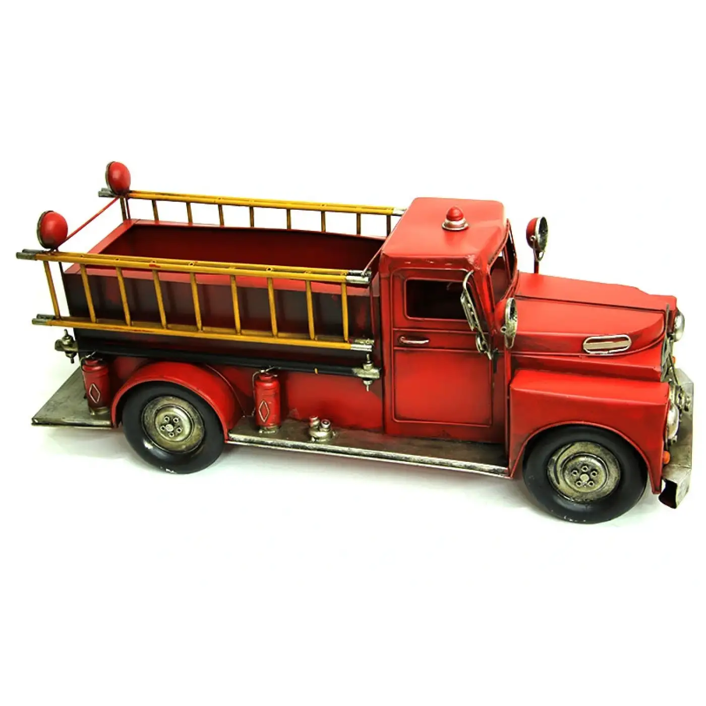 Dekoratif Metal Araba İtfaiye Aracı Saksı