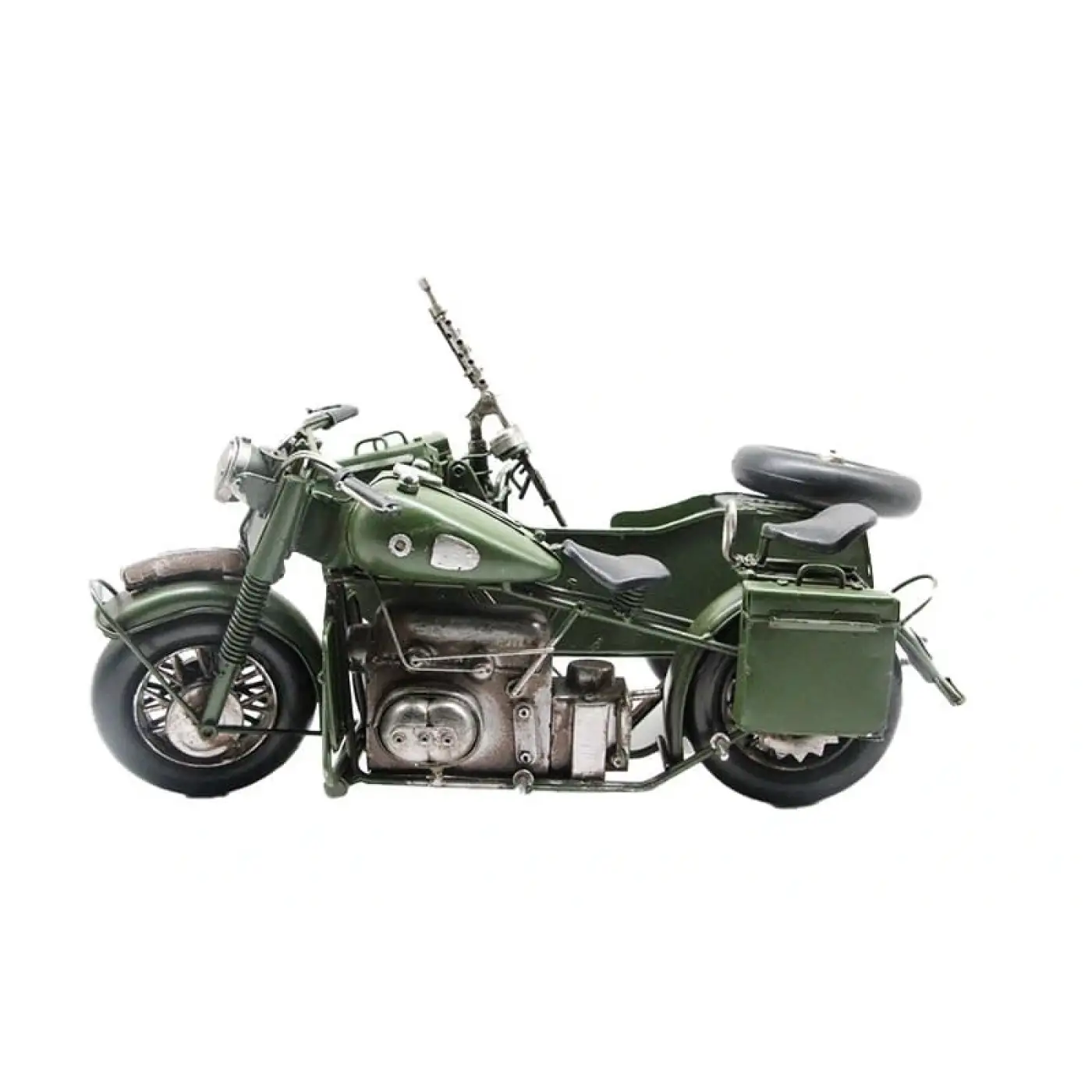 Dekoratif Metal Askeri Sepetli Motor