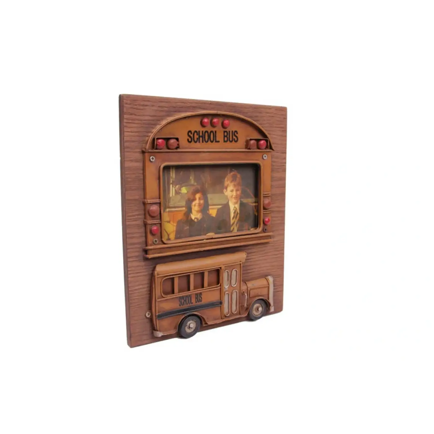Dekoratif Metal Çerçeve Okul Otobüsü Dekorlu   ( 25 İs )