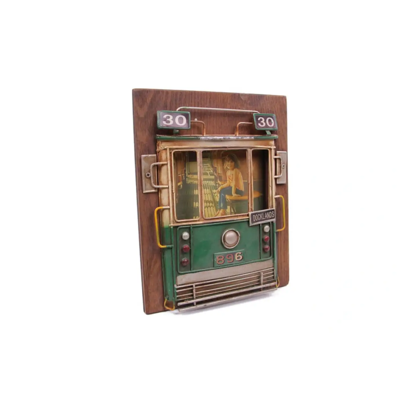 Dekoratif Metal Çerçeve Tramvay Dekorlu   ( 25 İs )