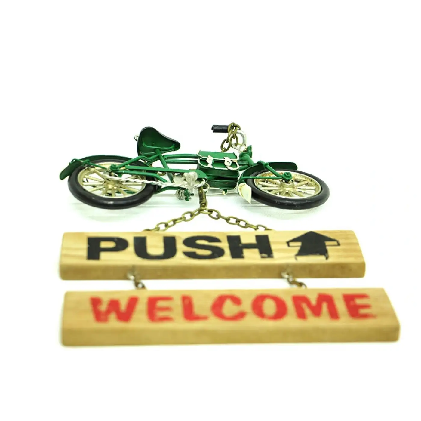 Dekoratif Metal Kapı Yazısı Bisiklet   ( 25 İs )