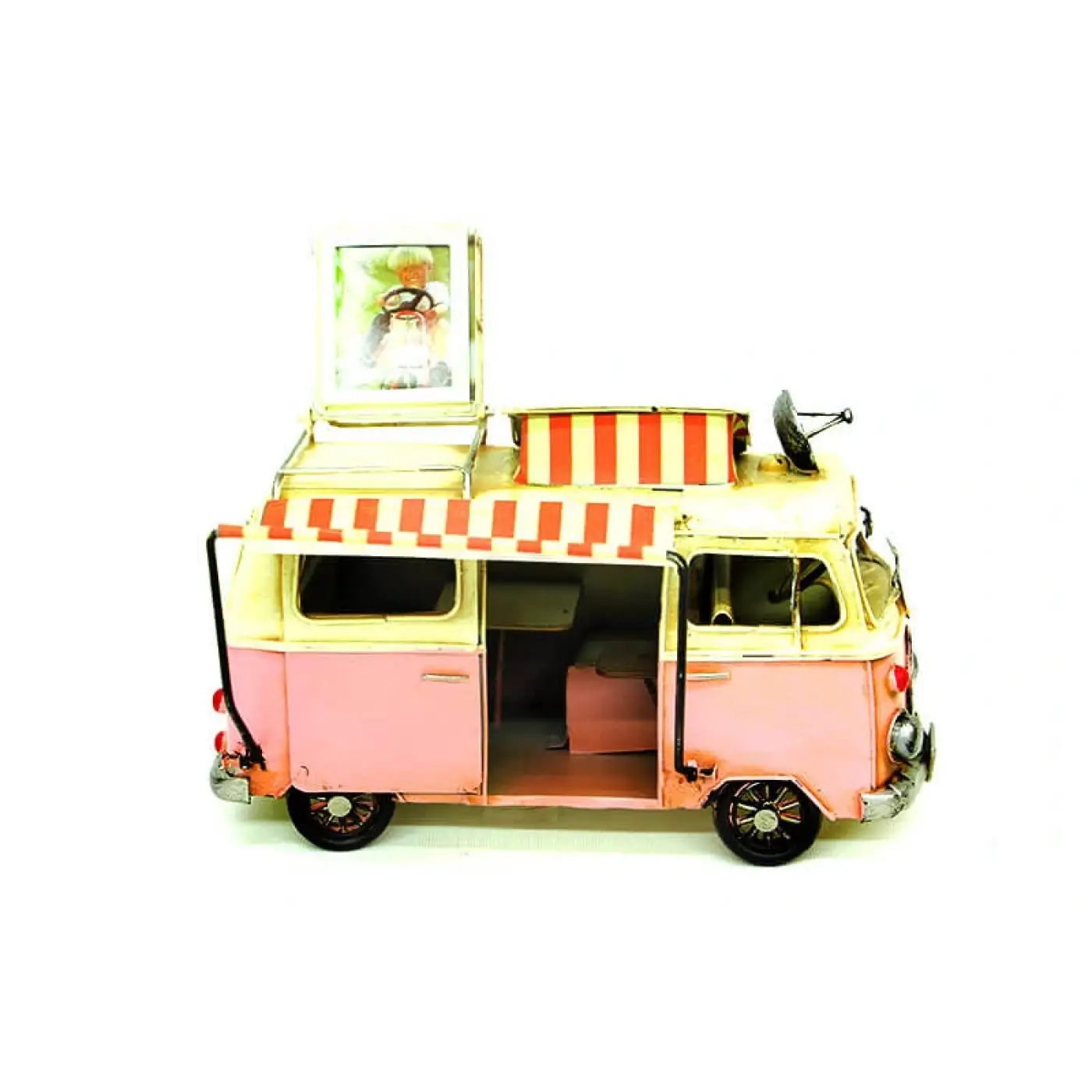Dekoratif Metal Minibüs Çerçeveli Ve Tenteli