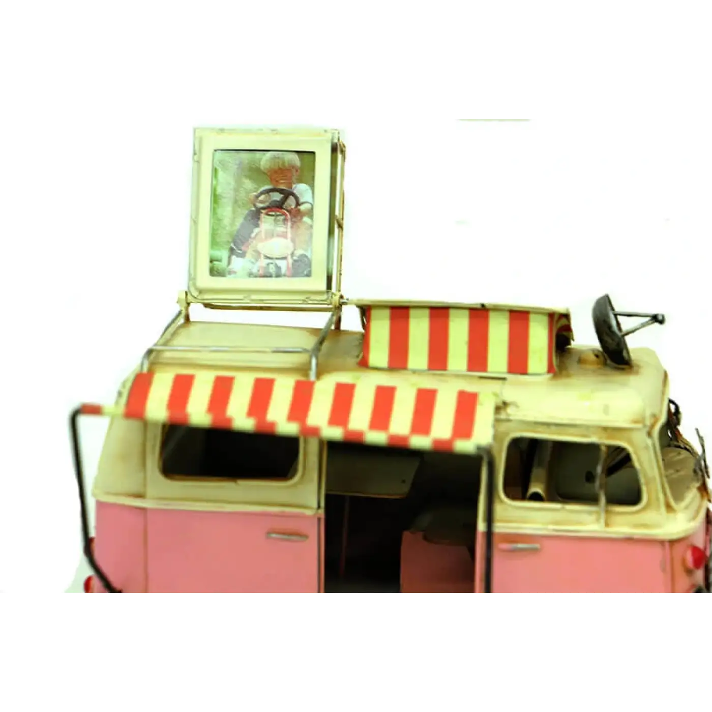 Dekoratif Metal Minibüs Çerçeveli Ve Tenteli