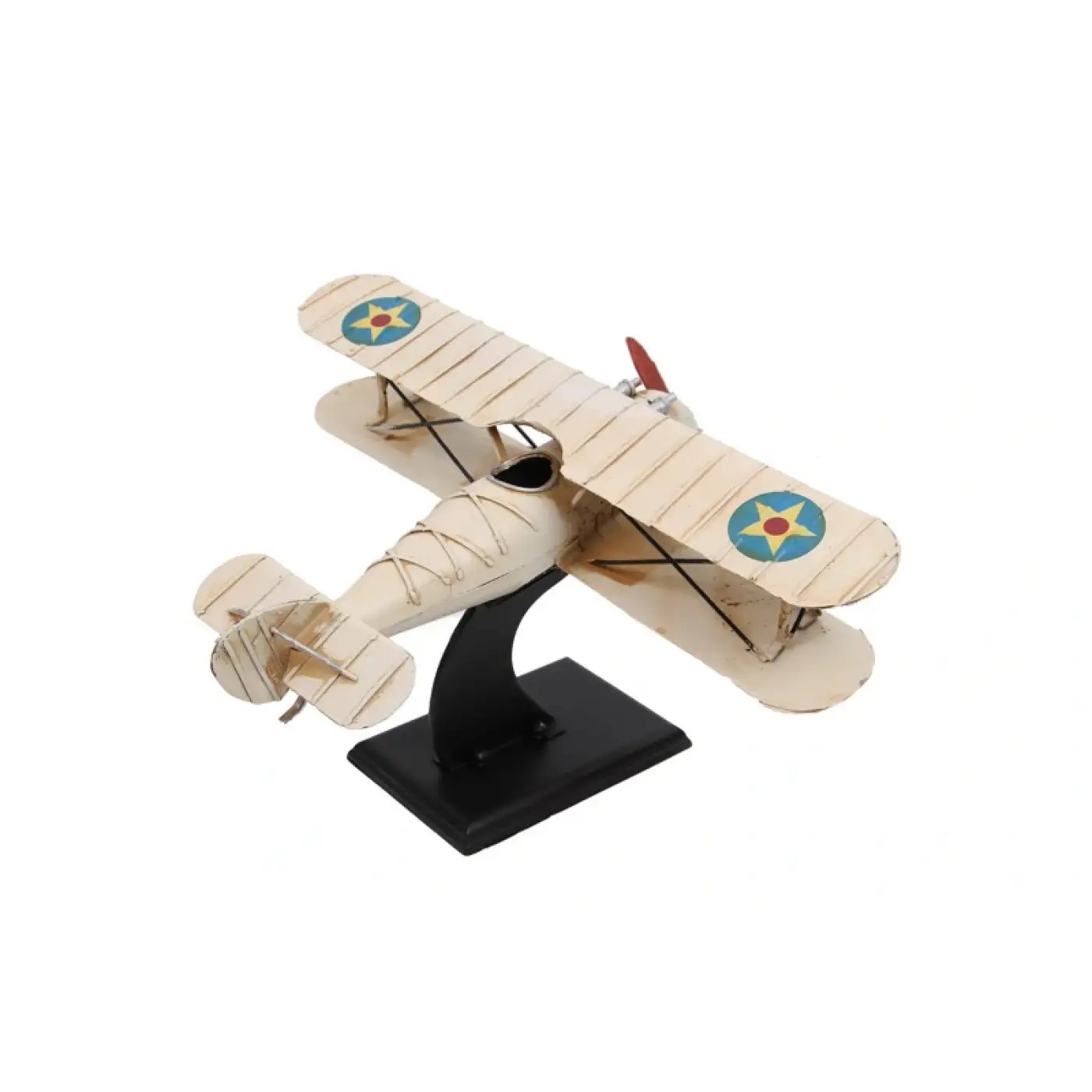 Dekoratif Metal Uçak 2 Kanatlı