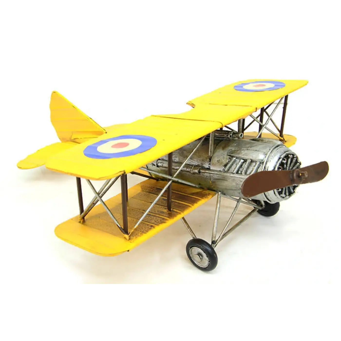 Dekoratif Metal Uçak Çift Kanatlı