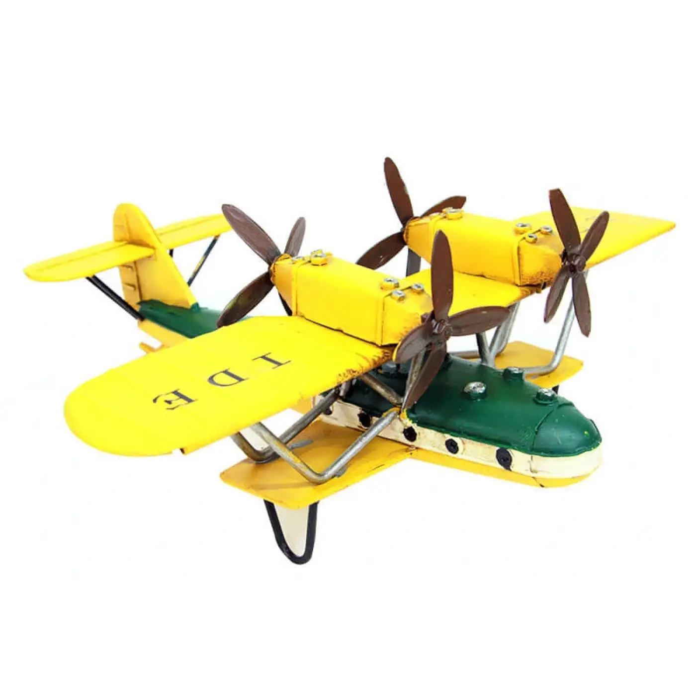 Dekoratif Metal Uçak Çift Kanatlı